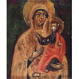 Ikone, Russland, um 1900, Gottesmutter mit Jesuskind,