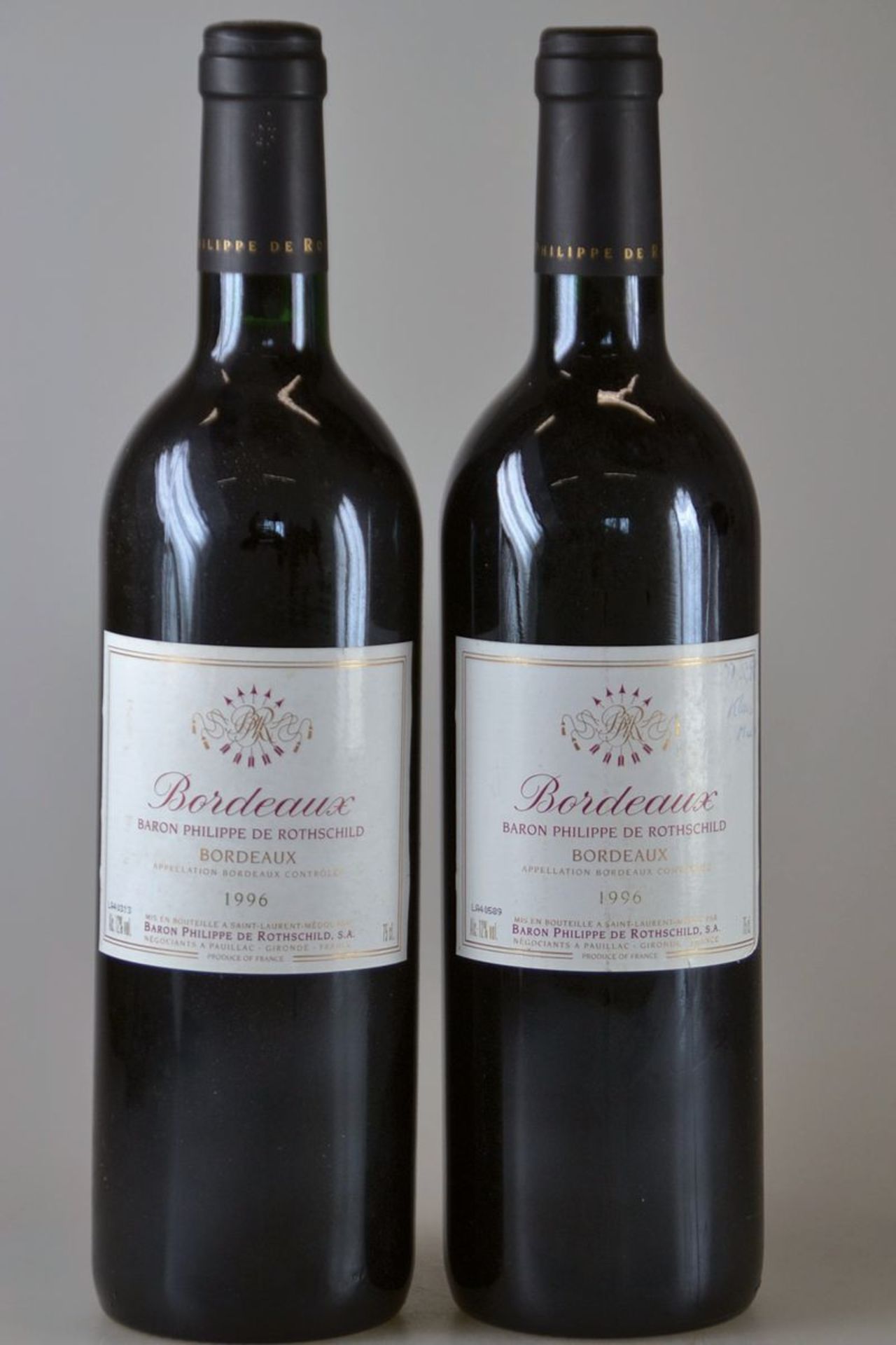 2 Flaschen 1996 Baron Philippe de Rothschild, Bordeaux,