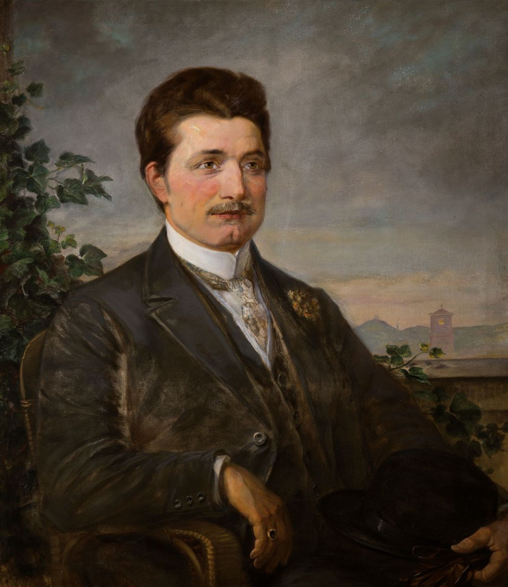 Unbekannter Künstler, datiert 1913, Porträt eines Mannes