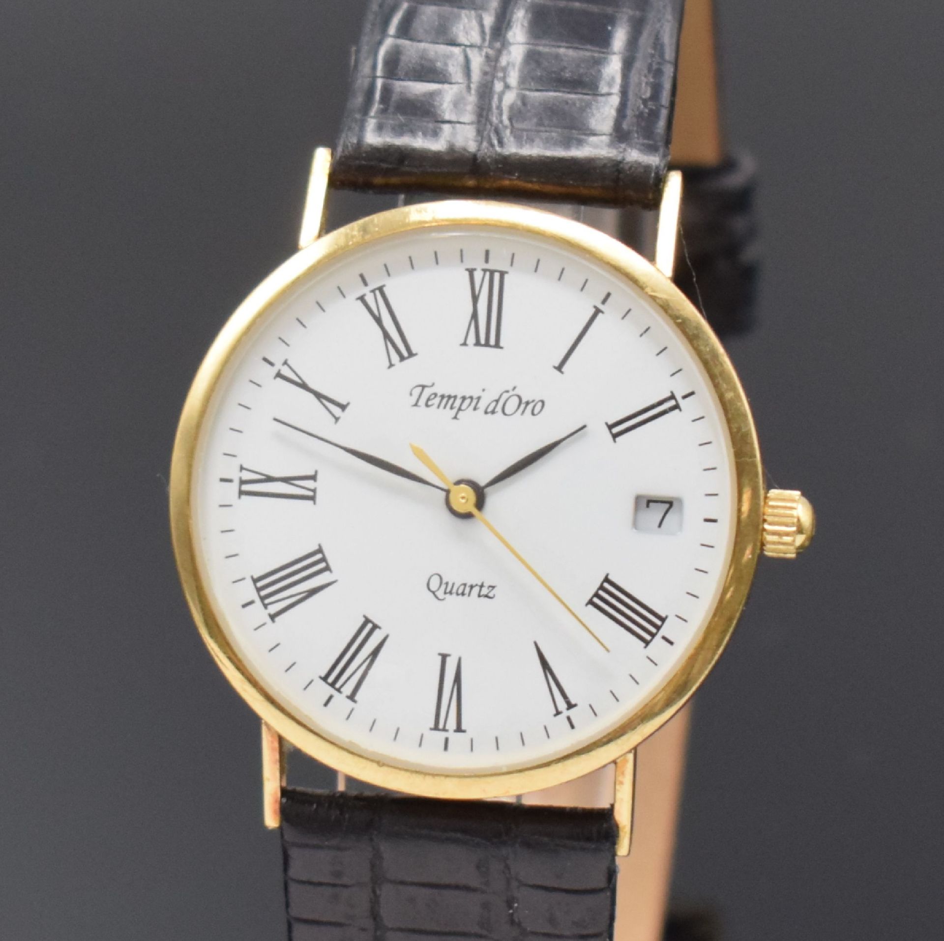 TEMPI D'ORO Armbanduhr in GG 375/000, Schweiz um 2010, - Bild 2 aus 4