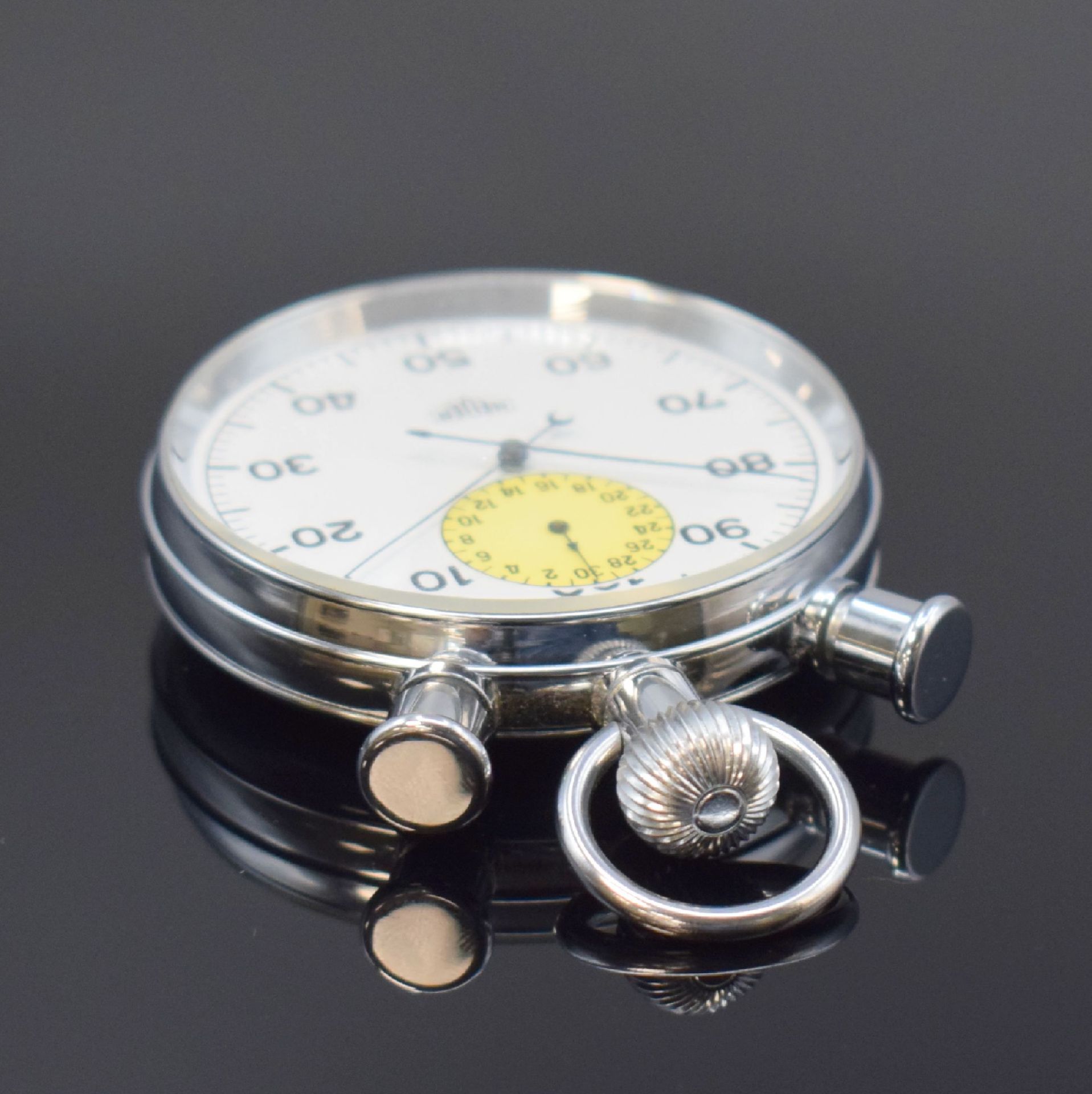 HEUER Taschenuhr Schaltradchronograph mit - Bild 3 aus 7