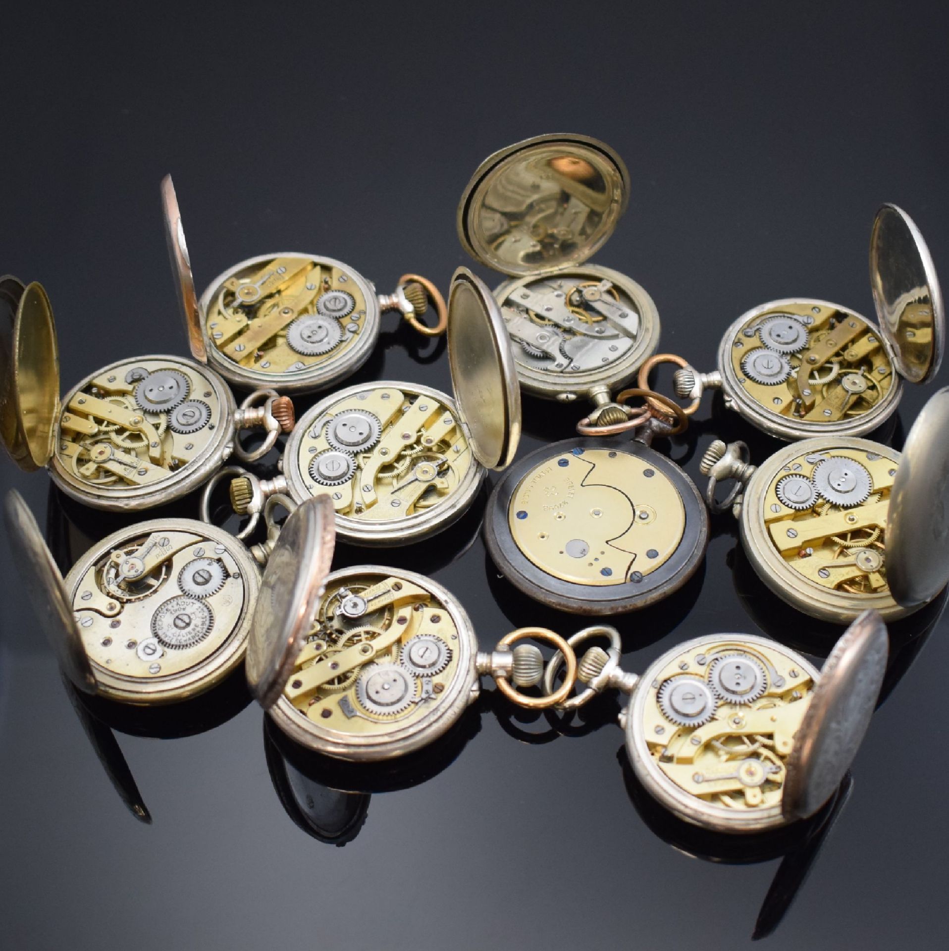 Konvolut: 10 Taschenuhren,  Schweiz um 1890- 1900, Silber- - Bild 6 aus 6