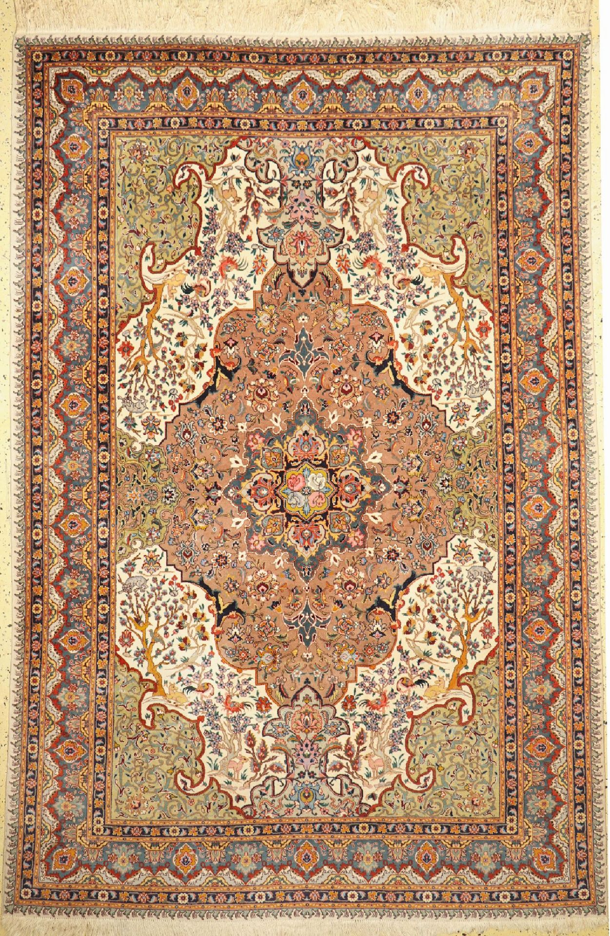 Täbriz fein, Persien, um 1960, Korkwolle auf Baumwolle,