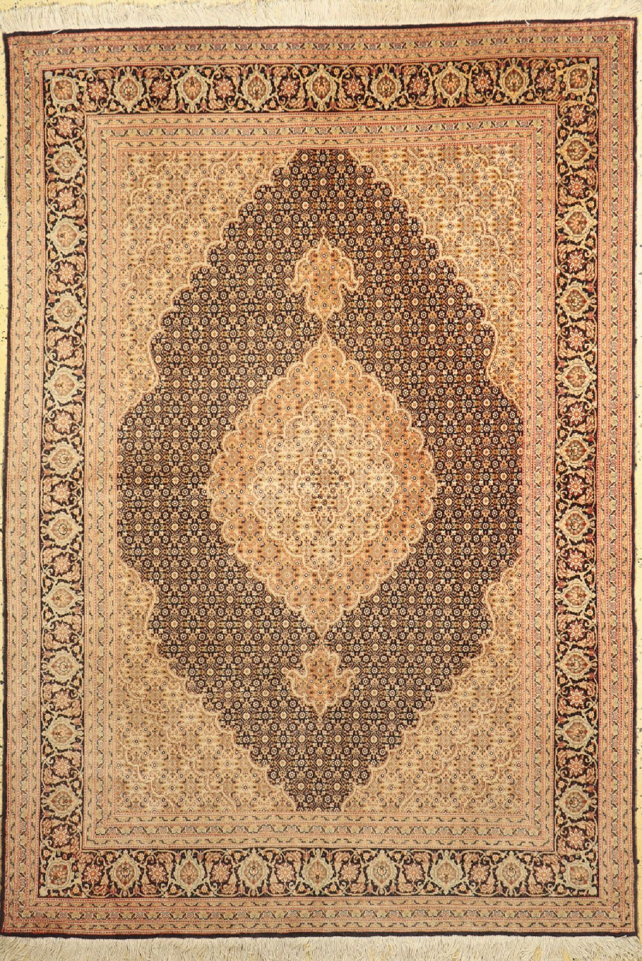 Täbriz fein(50 Raj), Persien, ca. 50 Jahre,Korkwolle mit