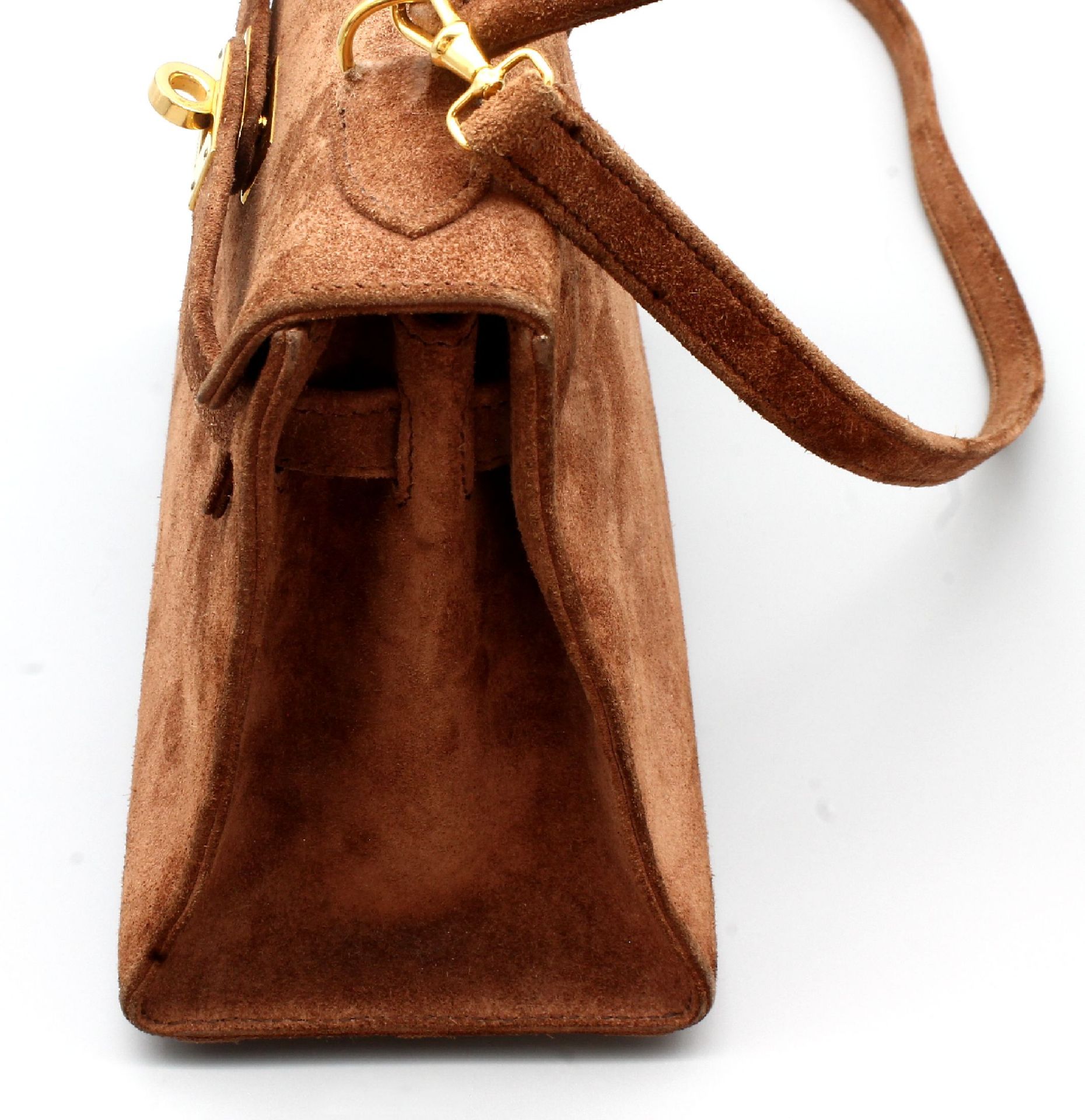 Hermes Mini Kelly Bag, 1993, Noisette Doblis - Image 6 of 8