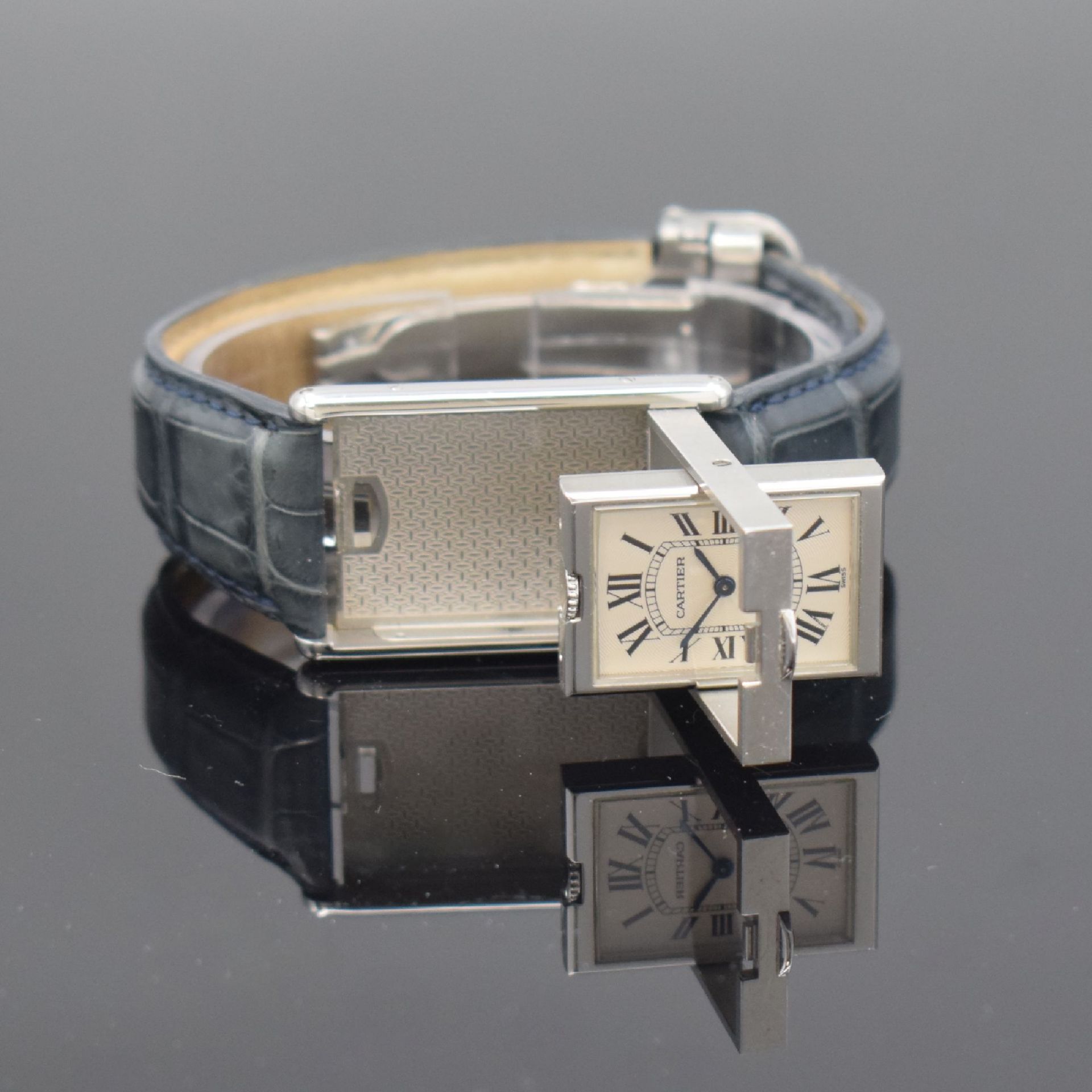 CARTIER Basculante Armbanduhr Referenz 2390, Handaufzug, - Bild 7 aus 8