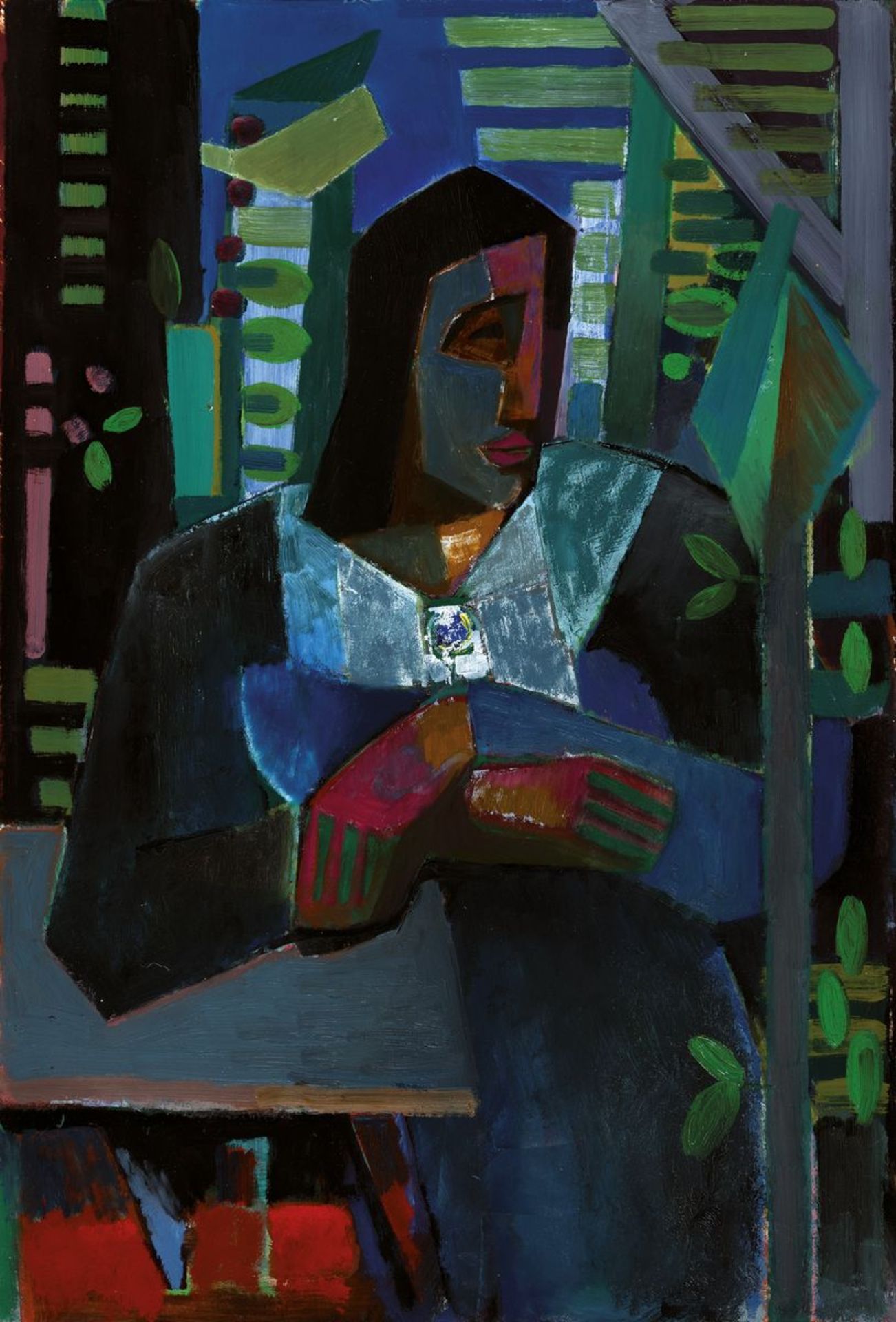 Walter Wohlschlegel, geb. 1907-1999,  Titel: 'Frau hinter