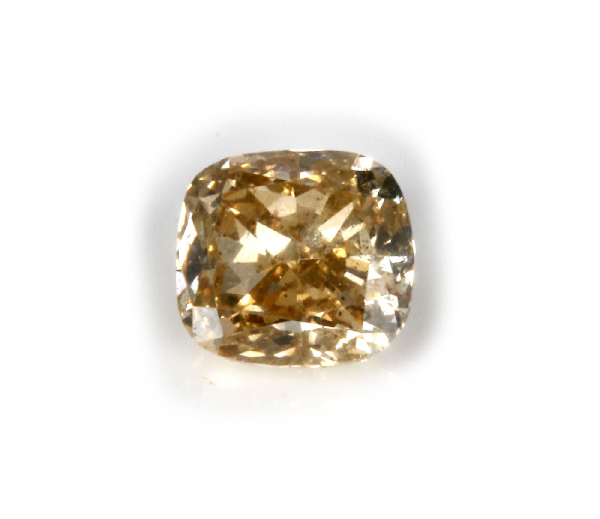 Diamant im Kissenschliff 0.52 ct, nat. Fancy Light