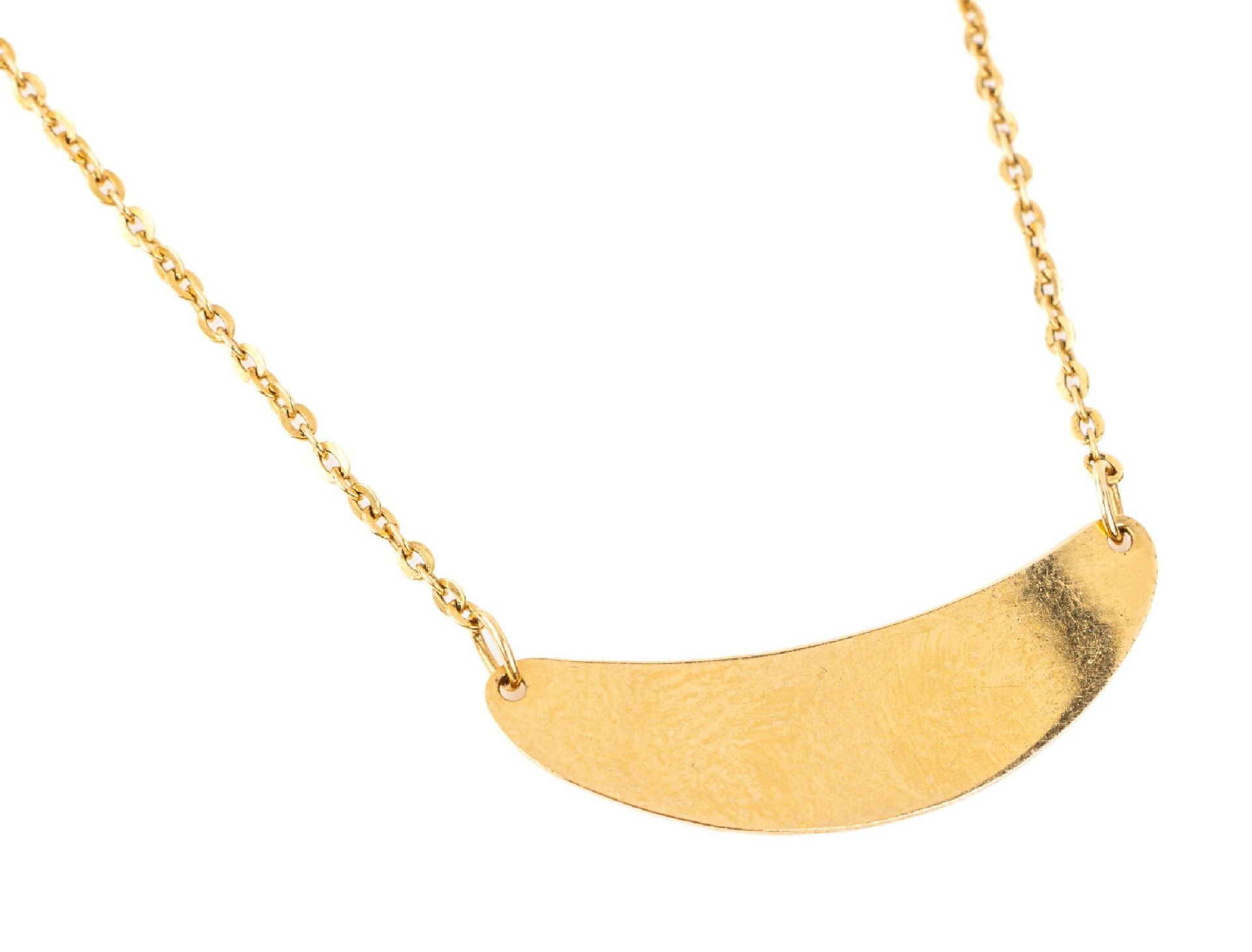 18 kt Gold Collier,   GG 750/000, länglich ovales