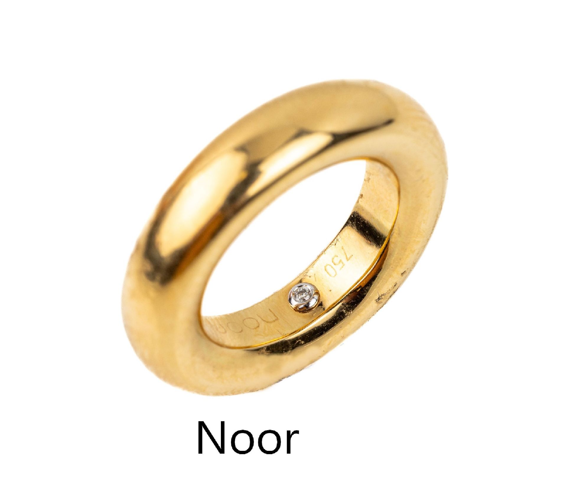 18 kt Gold NOOR Ring,   GG 750/000, glattes, zeitloses