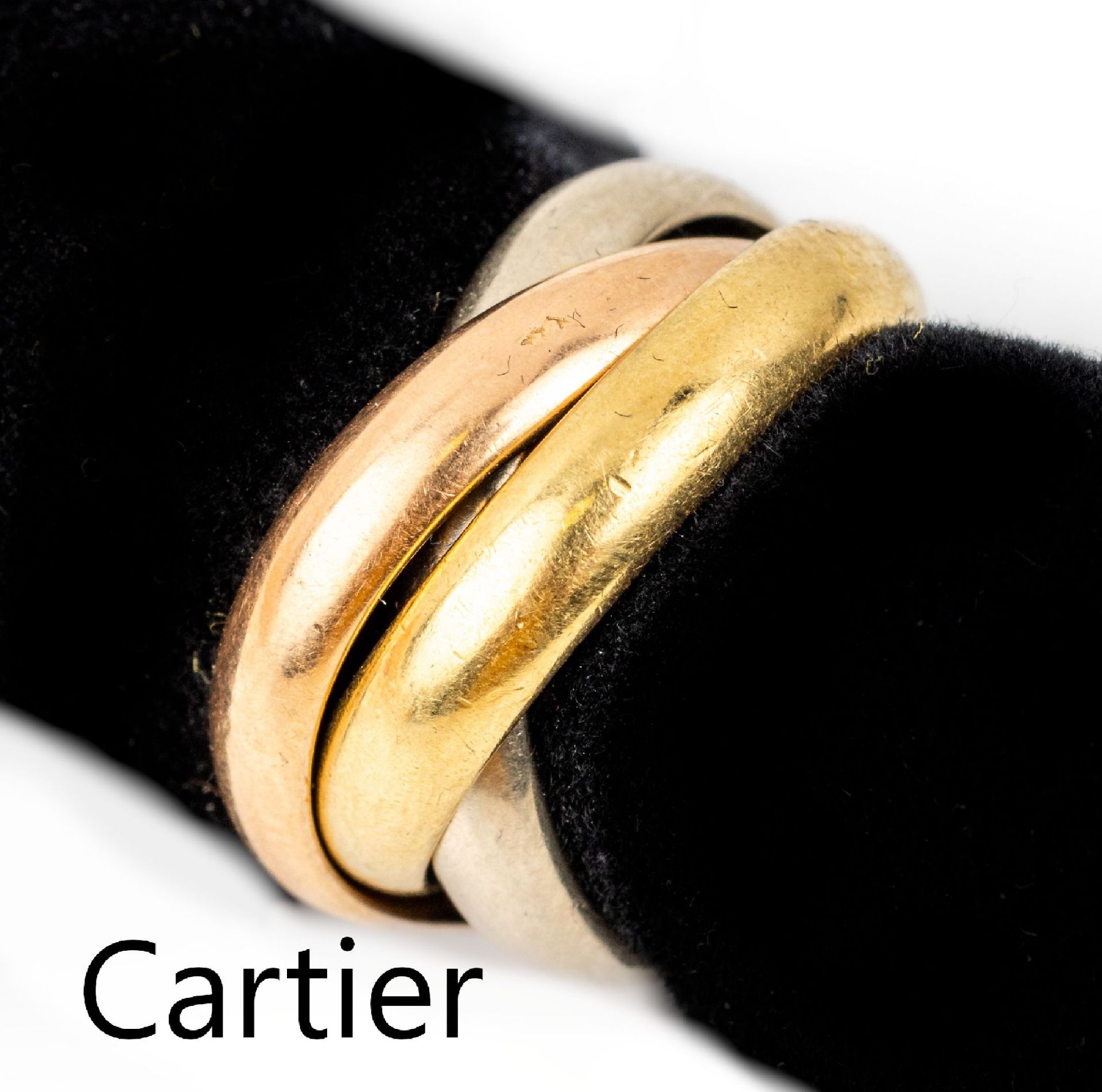 18 kt Gold CARTIER Trinity Ring,   GG/WG/RG 750/000, RW