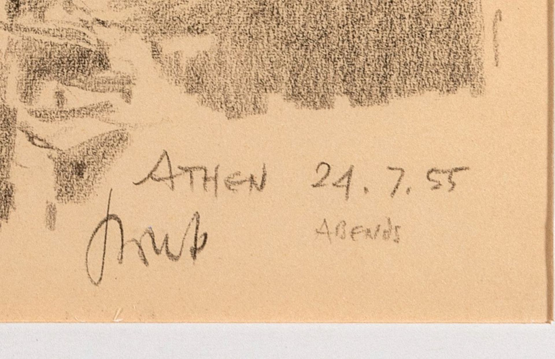 Karl Graf, 1902-1986 Speyer, 2 Zeichnungen: 1x Athen - Image 4 of 4