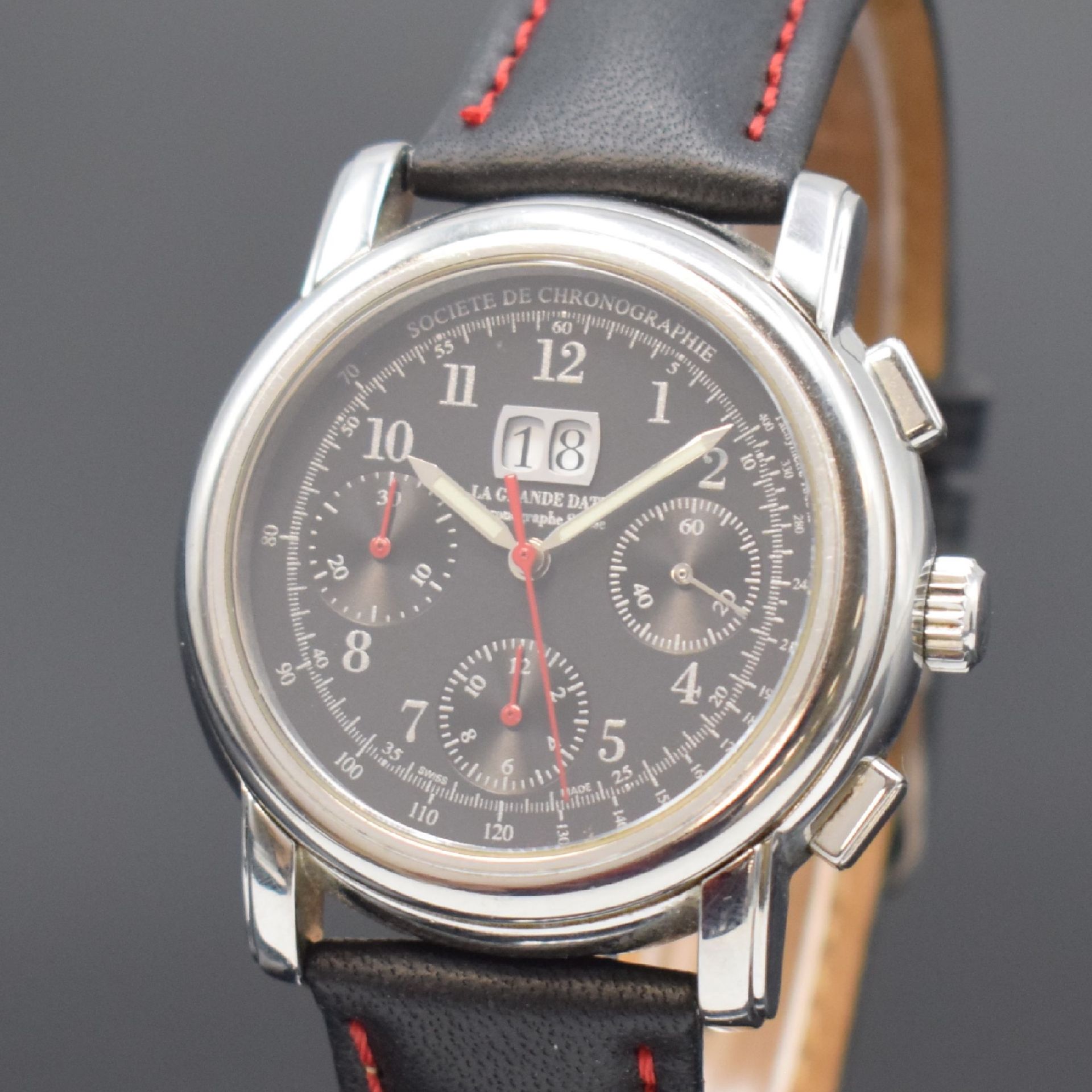 CHRONOGRAPHE SUISSE Armbandchronograph Modell Grande Date, - Image 2 of 4