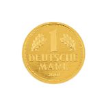 Goldmünze 1 Deutsche Mark, Deutschland 2001, sogn.