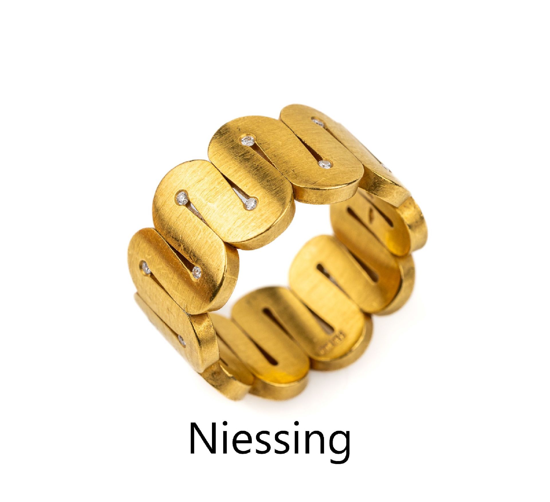 21.6 kt Gold NIESSING Brillant-Ring,   GG 900/000,