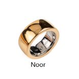 18 kt Gold NOOR Ring,   GG/WG 750/000, schlichtes Design,