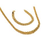 14 kt Gold Schmuckset,   GG 585/000, best. aus: 1 Collier