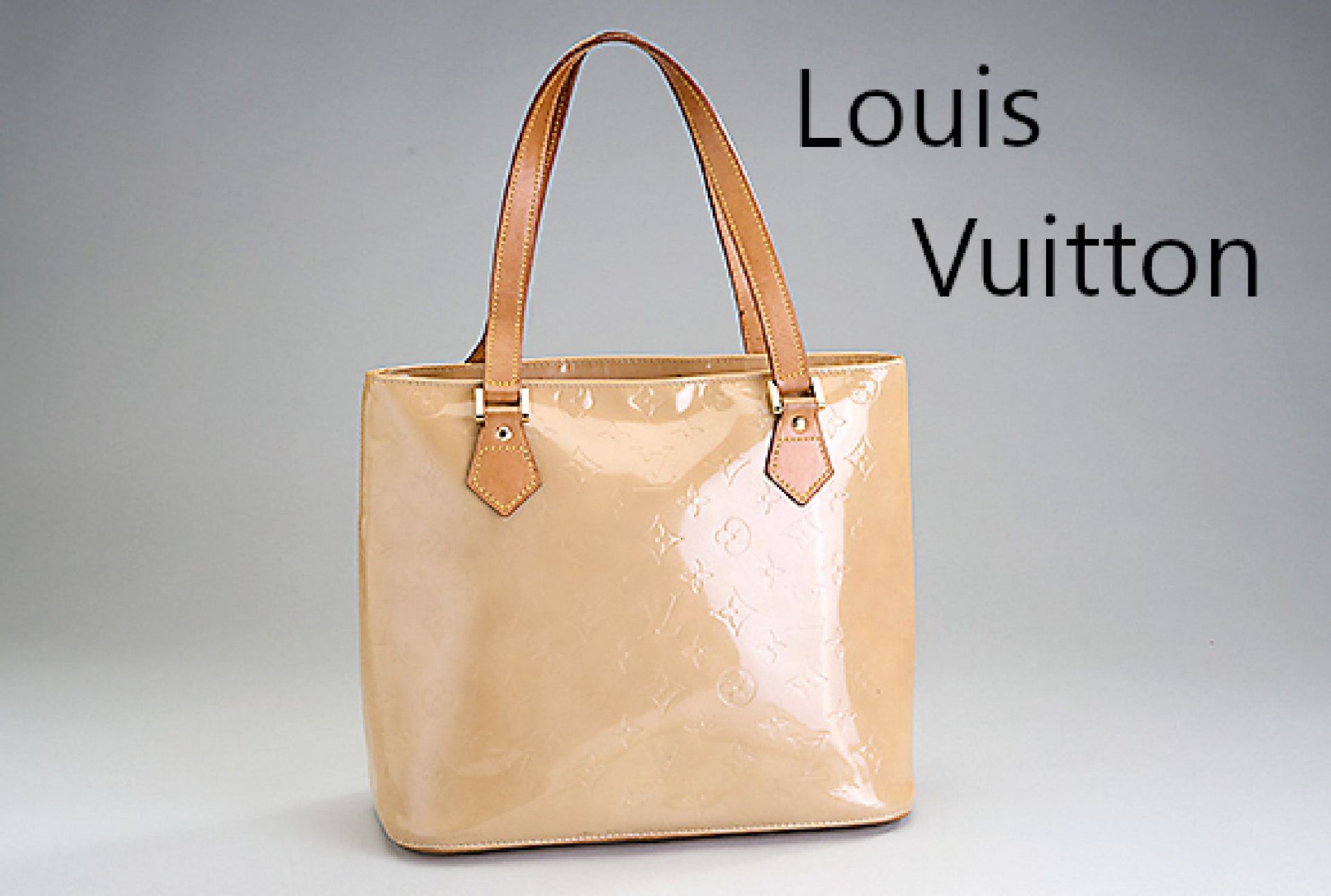 LOUIS VUITTON Handtasche,   cremefarb. VernisLeder, Modell