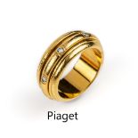 18 kt Gold PIAGET Brillant-Ring,   GG 750/000, mittlere