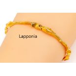 14 kt Gold LAPPONIA Armband,   GG 585/000, Finnland 1991,