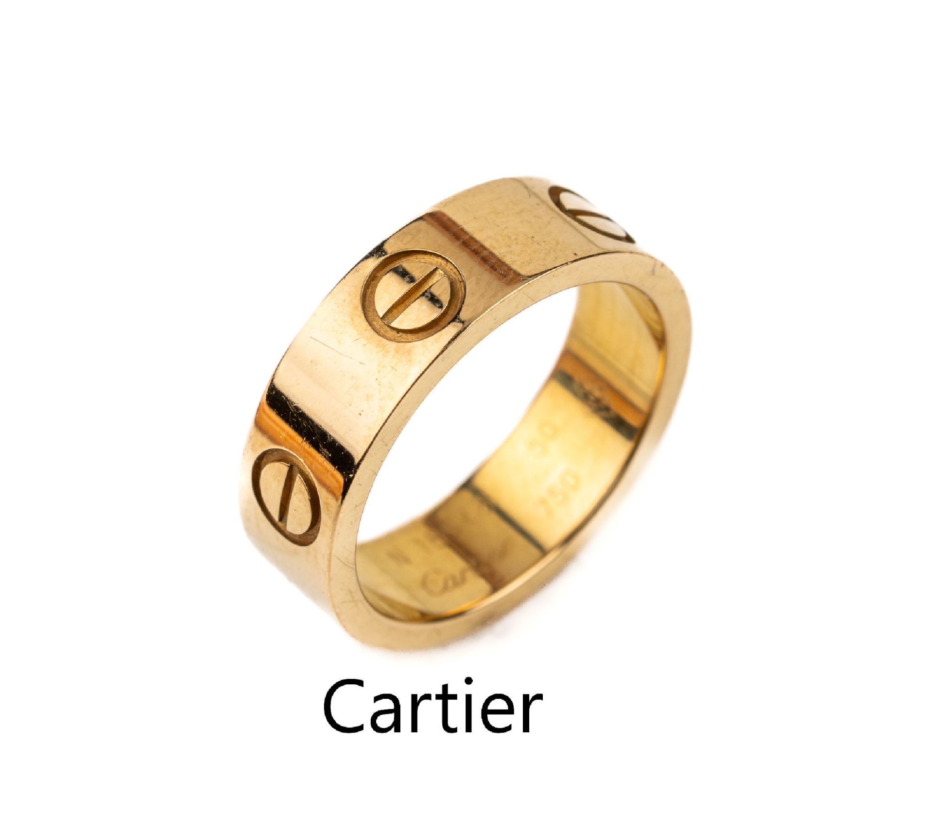 18 kt Gold CARTIER Ring, GG 750/000,   Serie: Love, sign.,