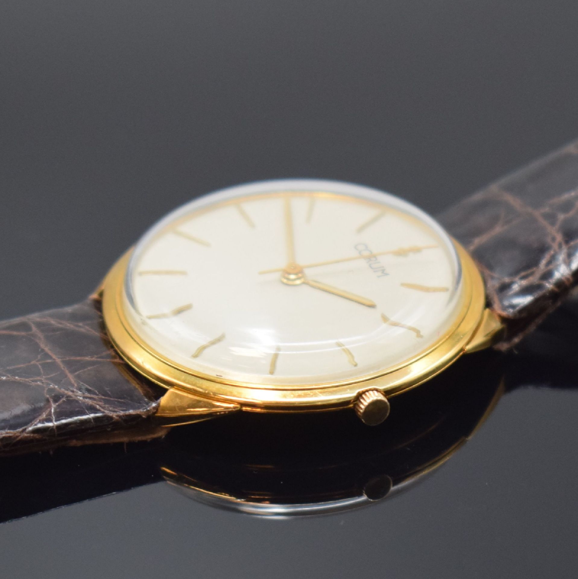 CORUM Armbanduhr in GG 750/000, Schweiz um 1960, - Bild 3 aus 6