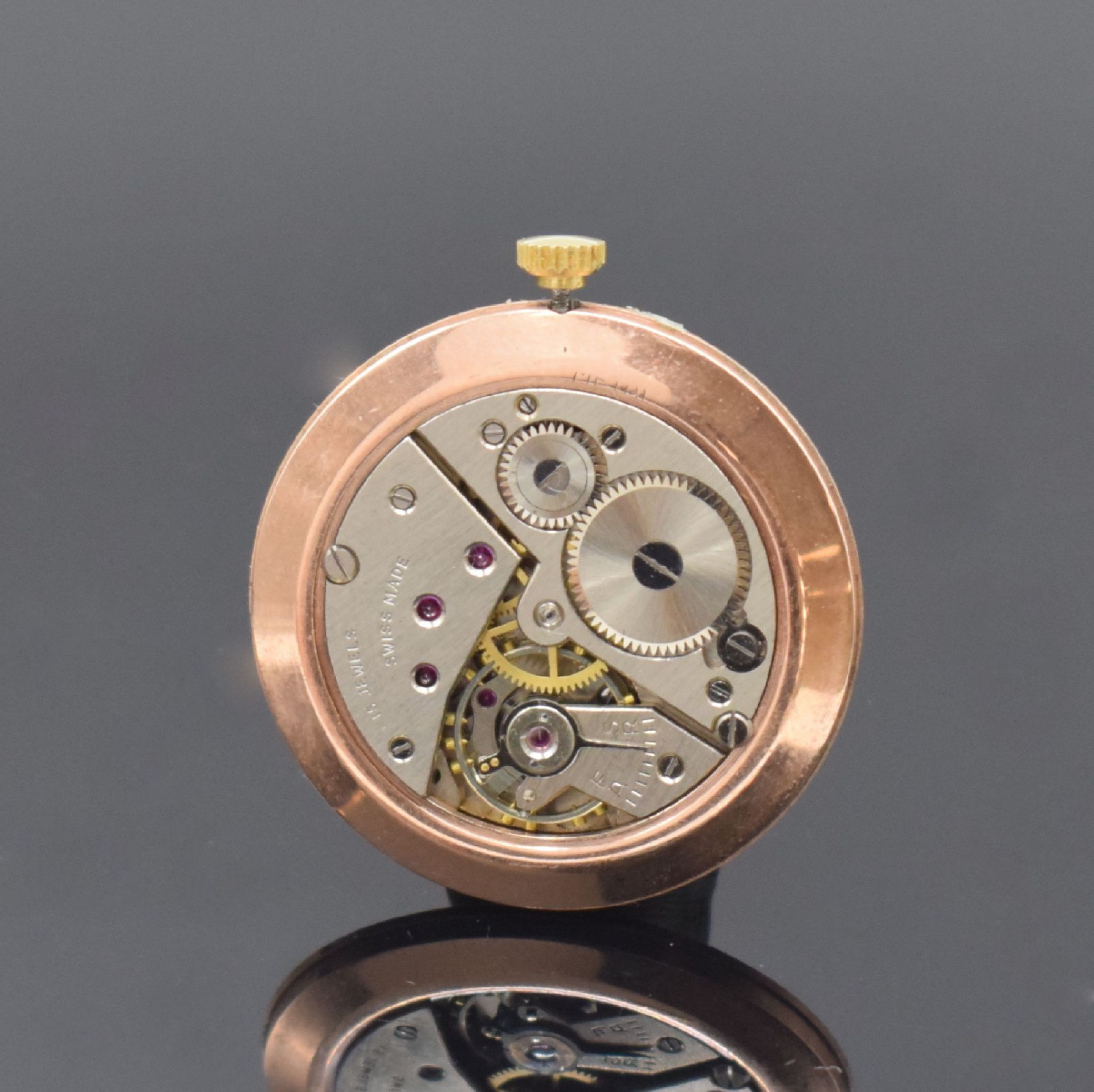 FRECO Armbanduhr in RoseG 750/000, Schweiz um 1950, - Image 5 of 5