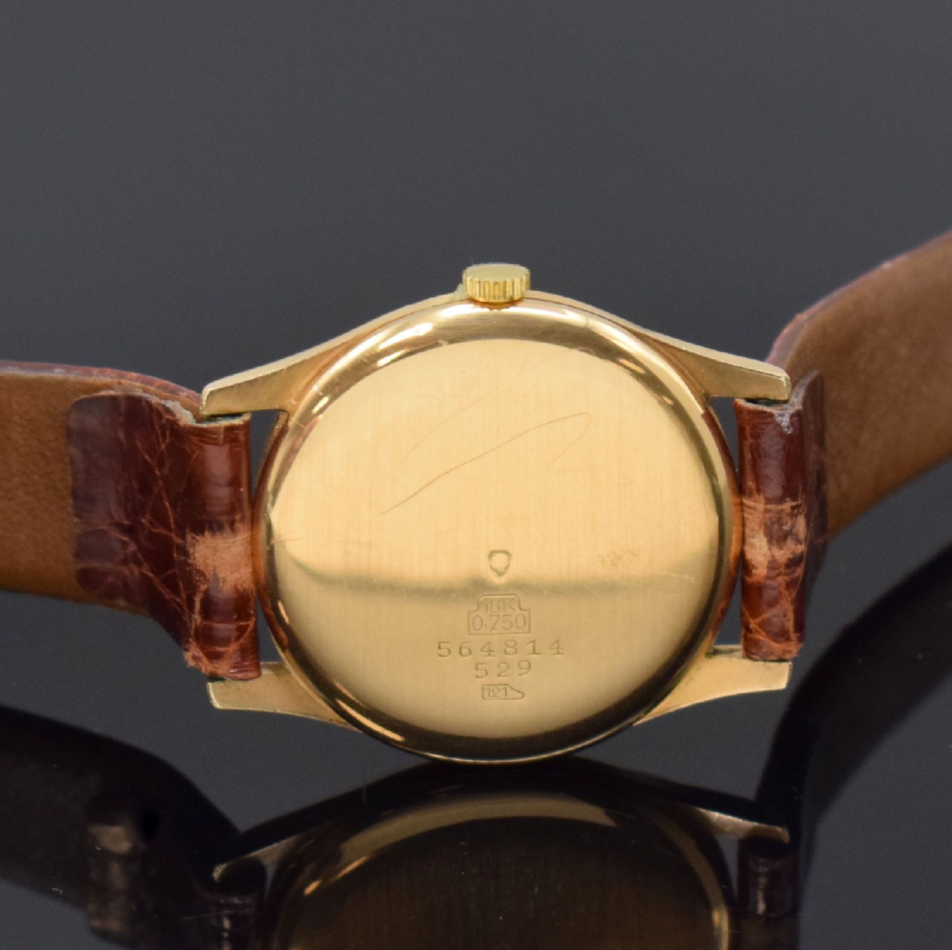 FRECO Armbanduhr in RoseG 750/000, Schweiz um 1950, - Bild 4 aus 5