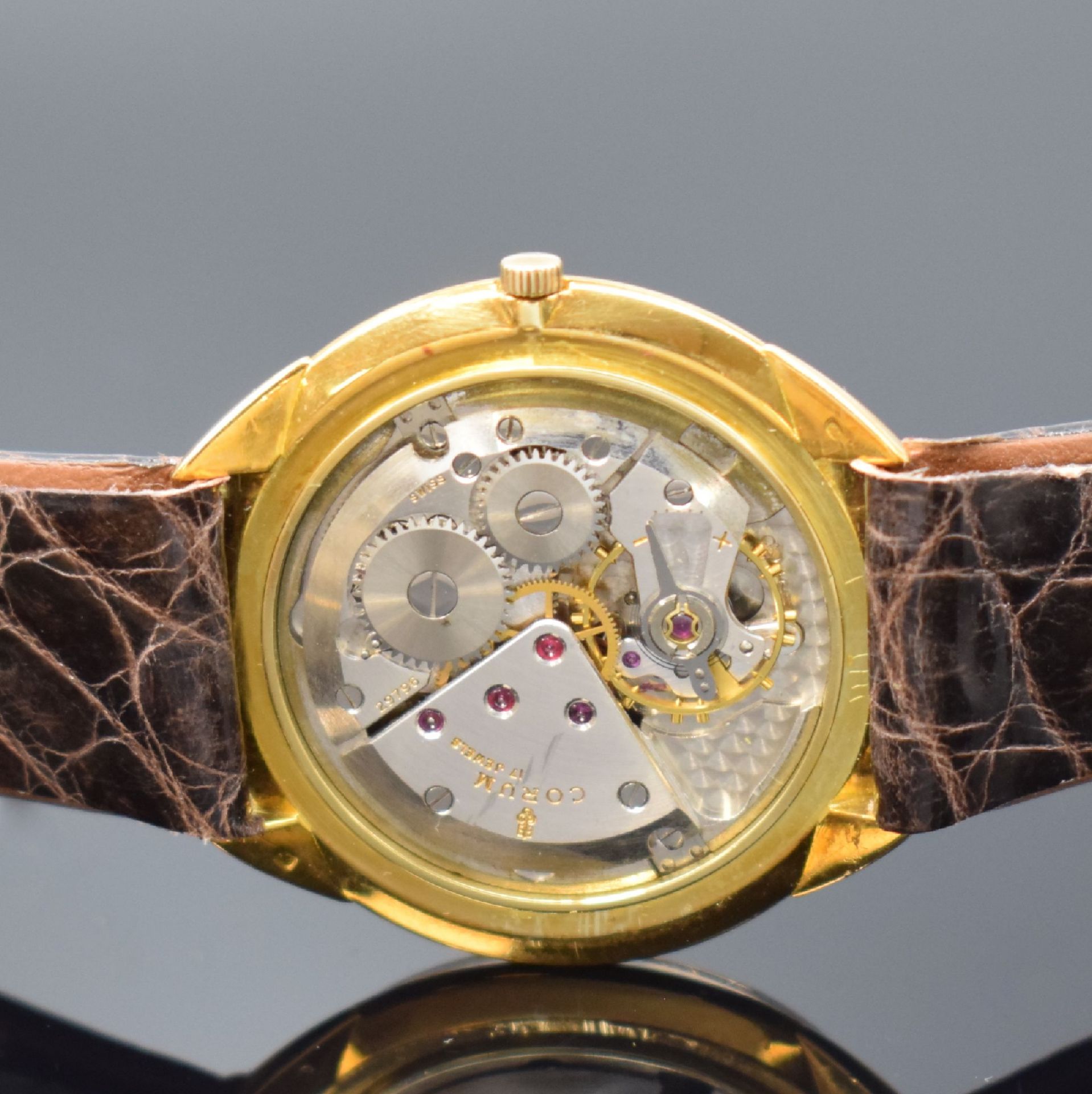 CORUM Armbanduhr in GG 750/000, Schweiz um 1960, - Bild 5 aus 6