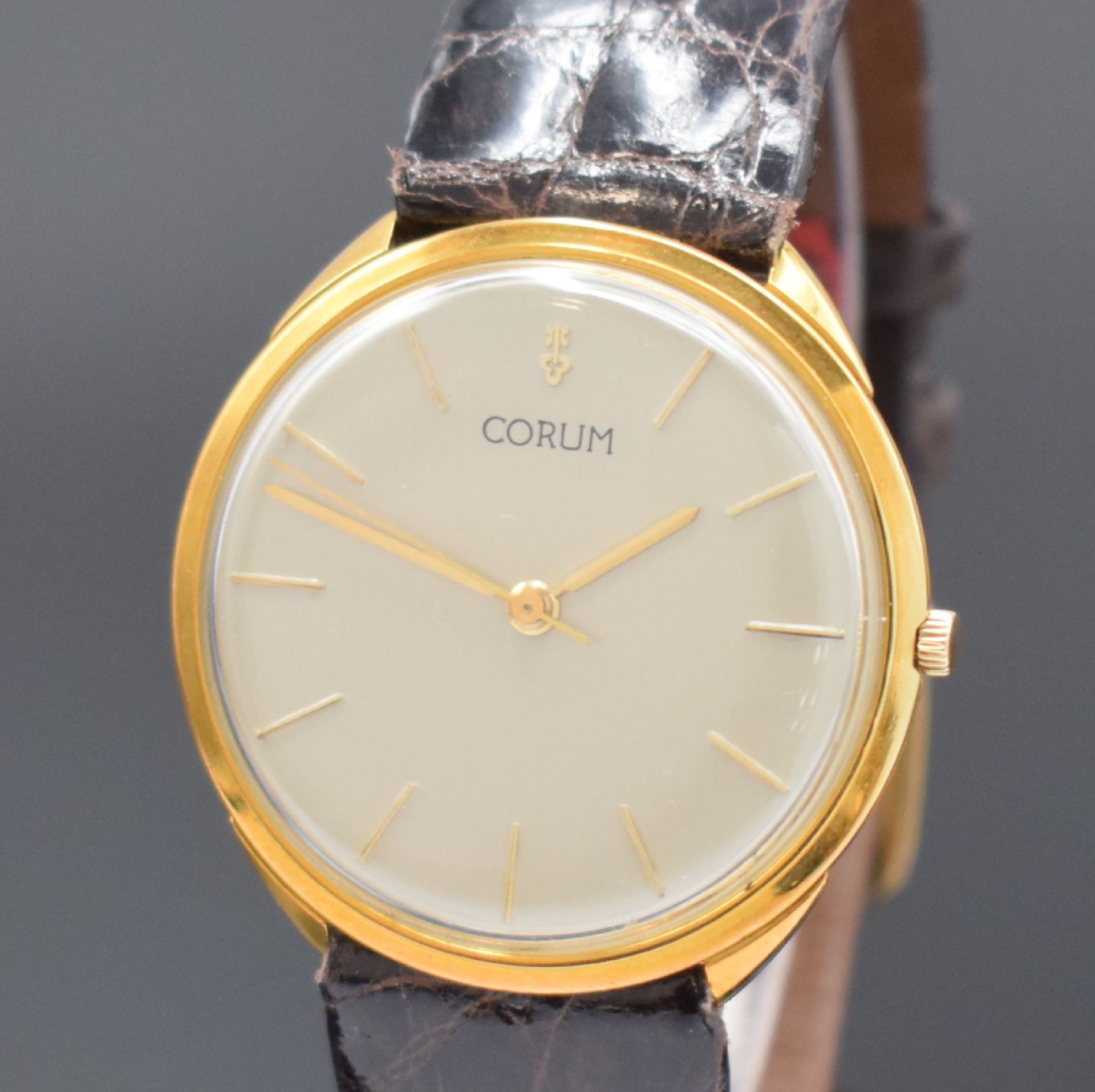 CORUM Armbanduhr in GG 750/000, Schweiz um 1960, - Bild 2 aus 6