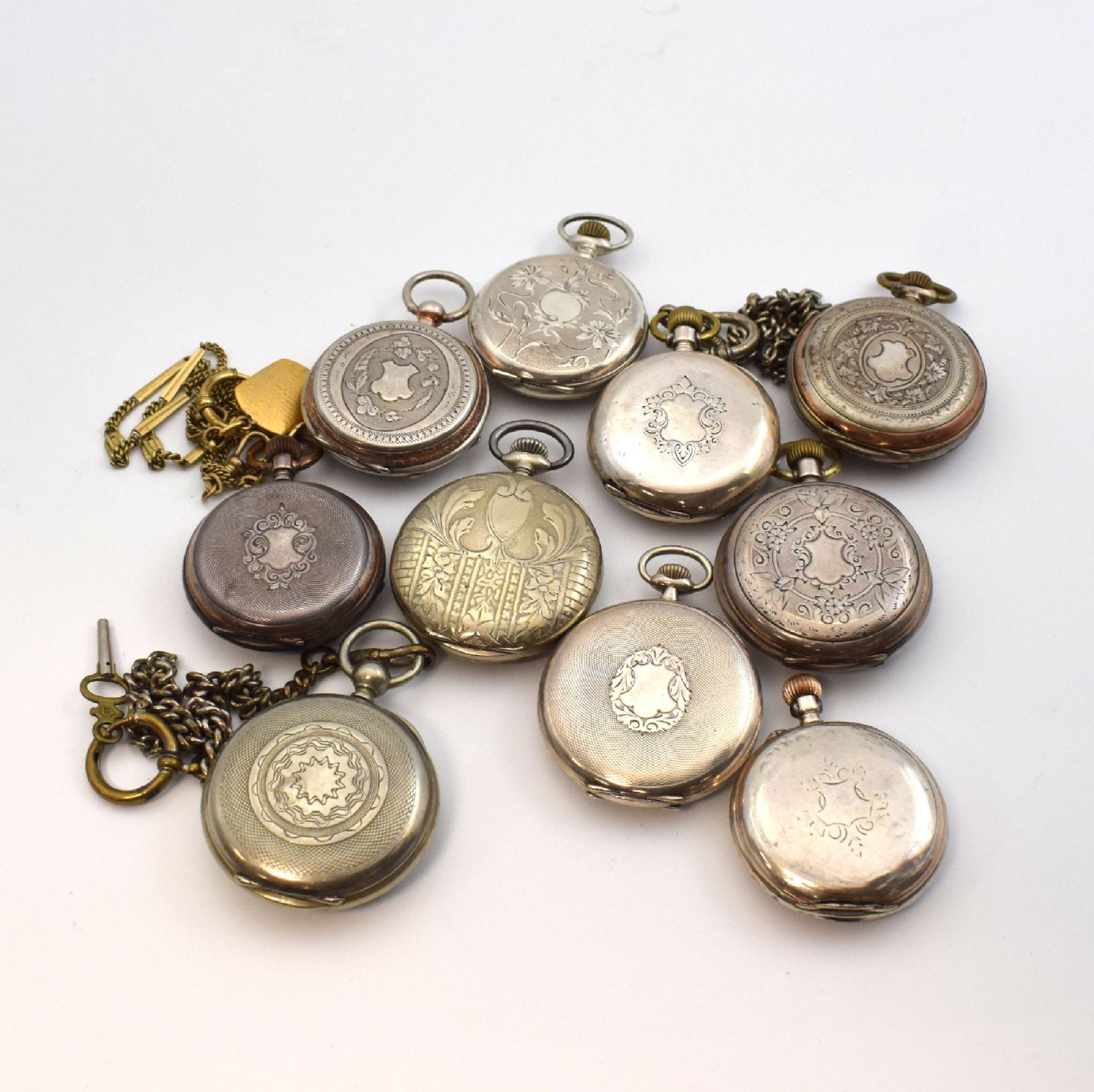 Konvolut: 10 Taschenuhren, schweiz. Prod., um 1870-1900, - Image 2 of 3