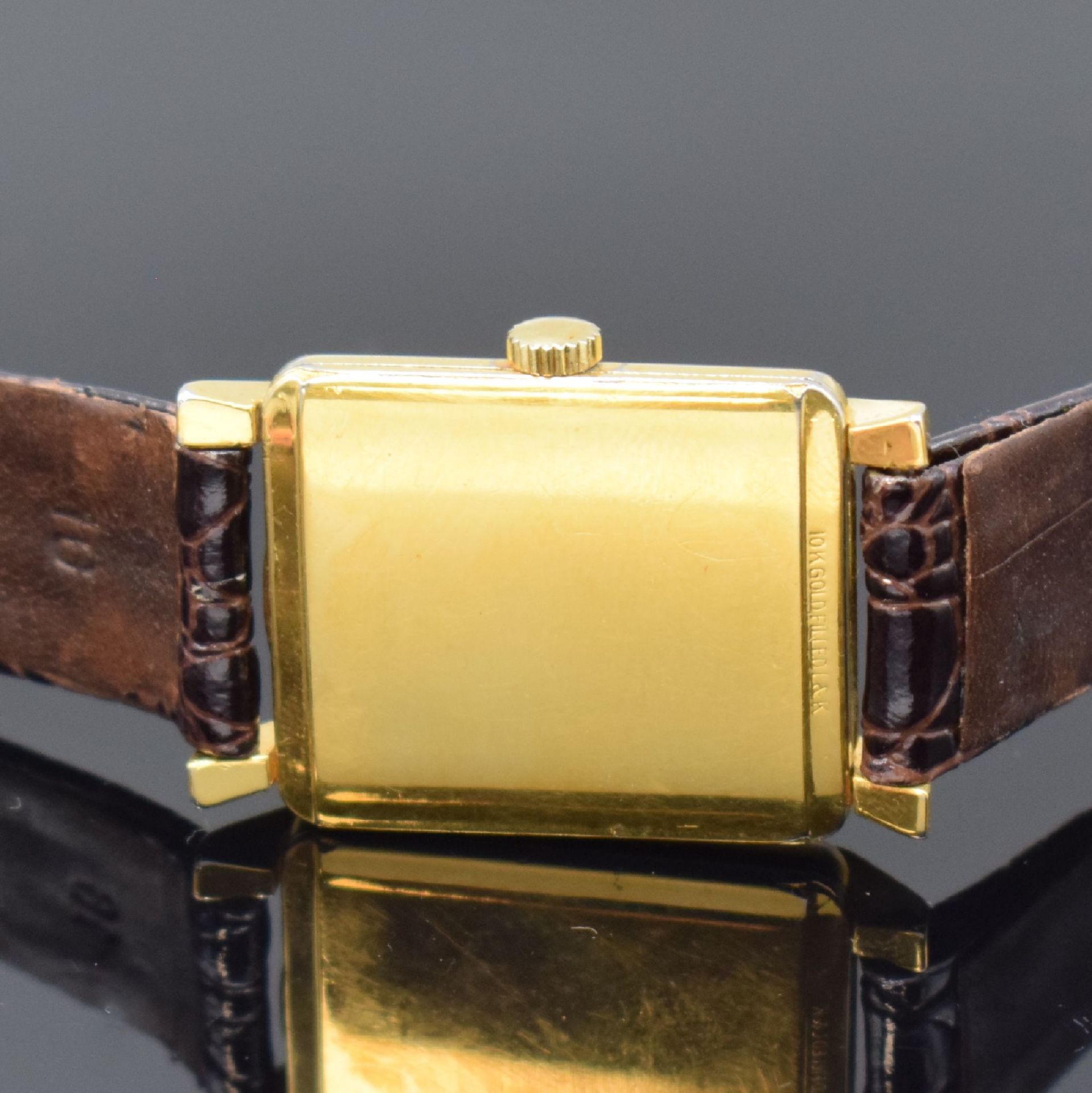 LeCoultre 10k Gold filled Armbanduhr, Schweiz/USA um - Image 4 of 6