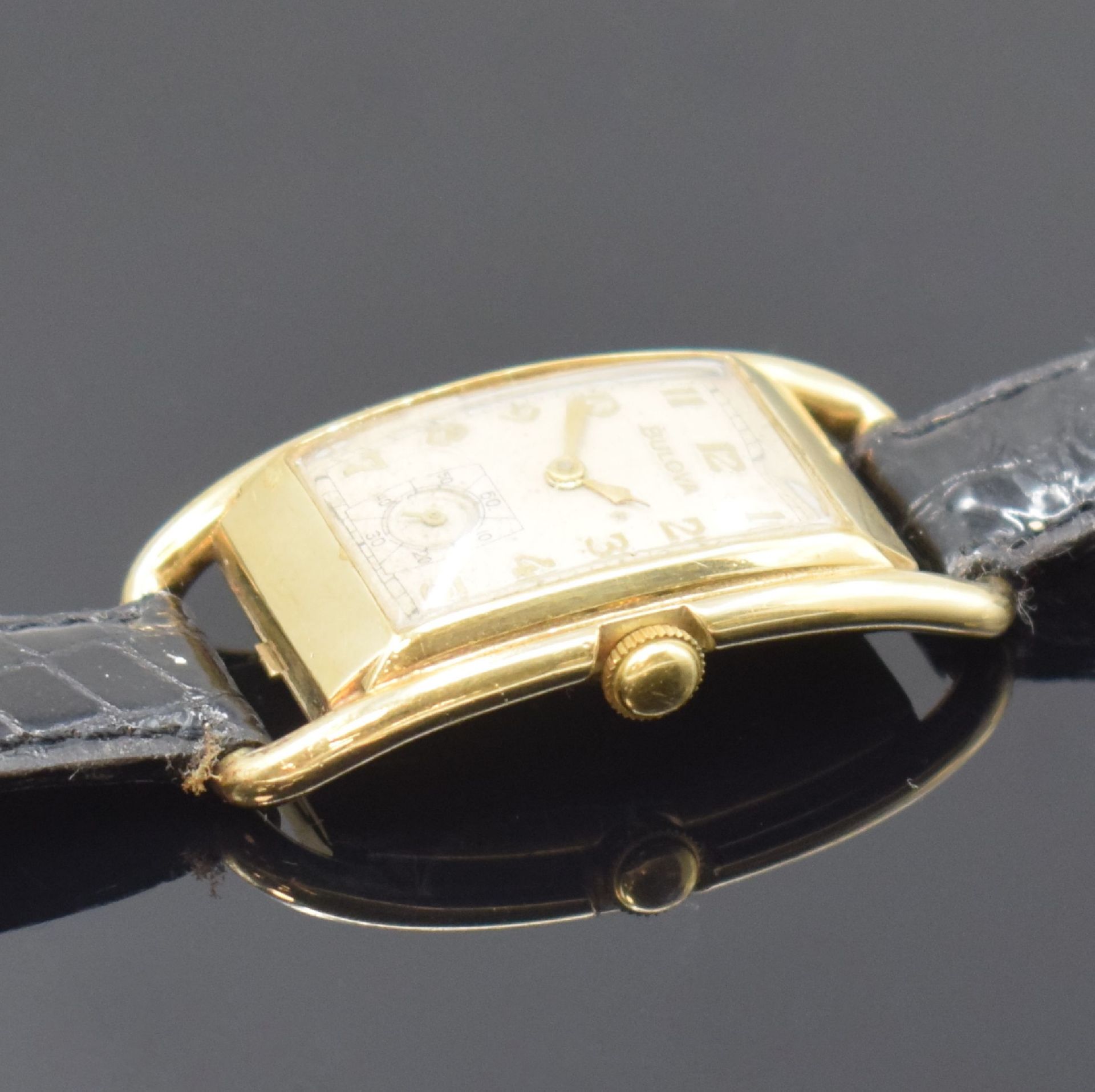 BULOVA 'Curvex' rechteckige Armbanduhr, USA um 1940, - Image 3 of 6