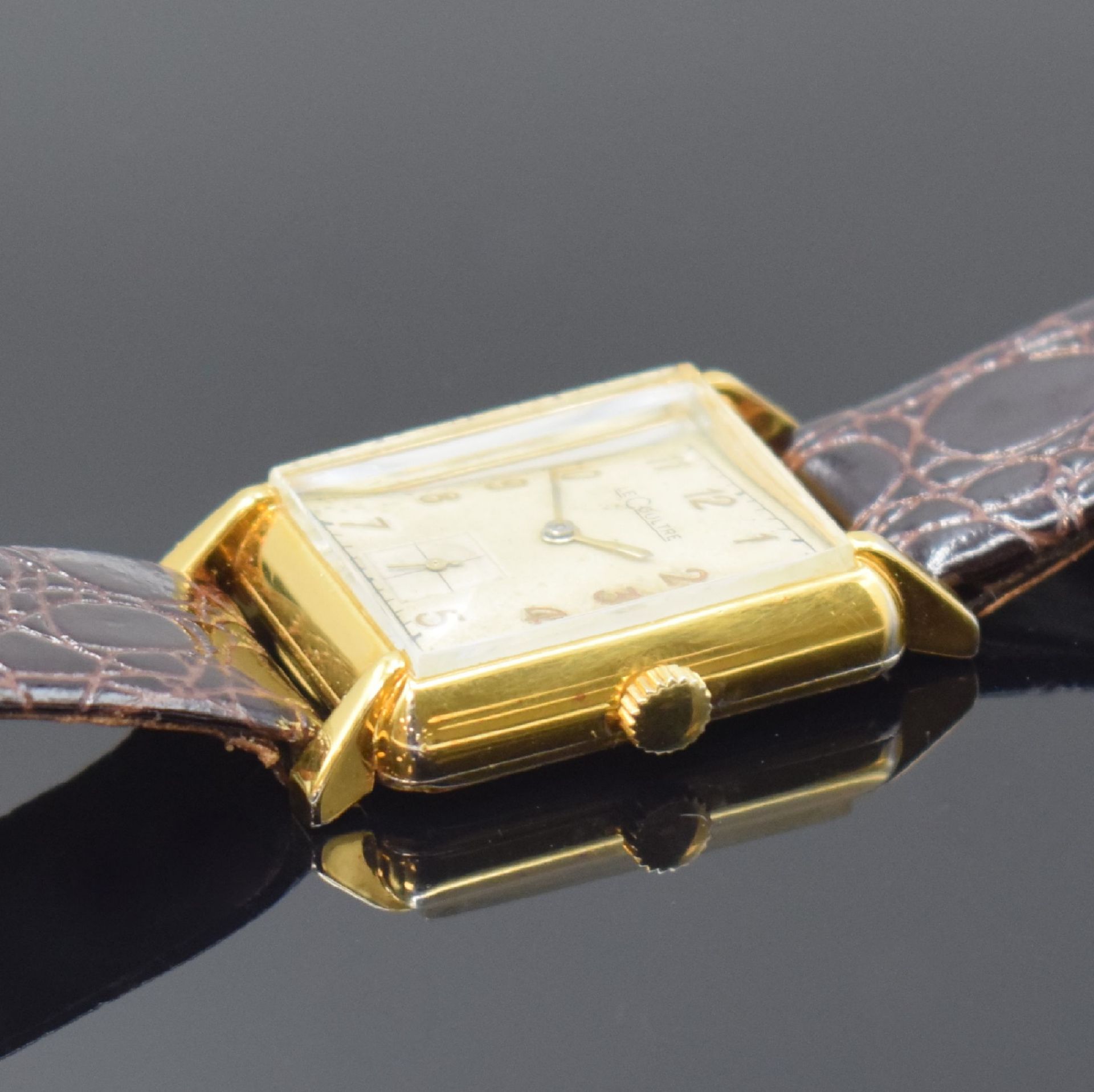 LeCoultre 10k Gold filled Armbanduhr, Schweiz/USA um - Image 3 of 6