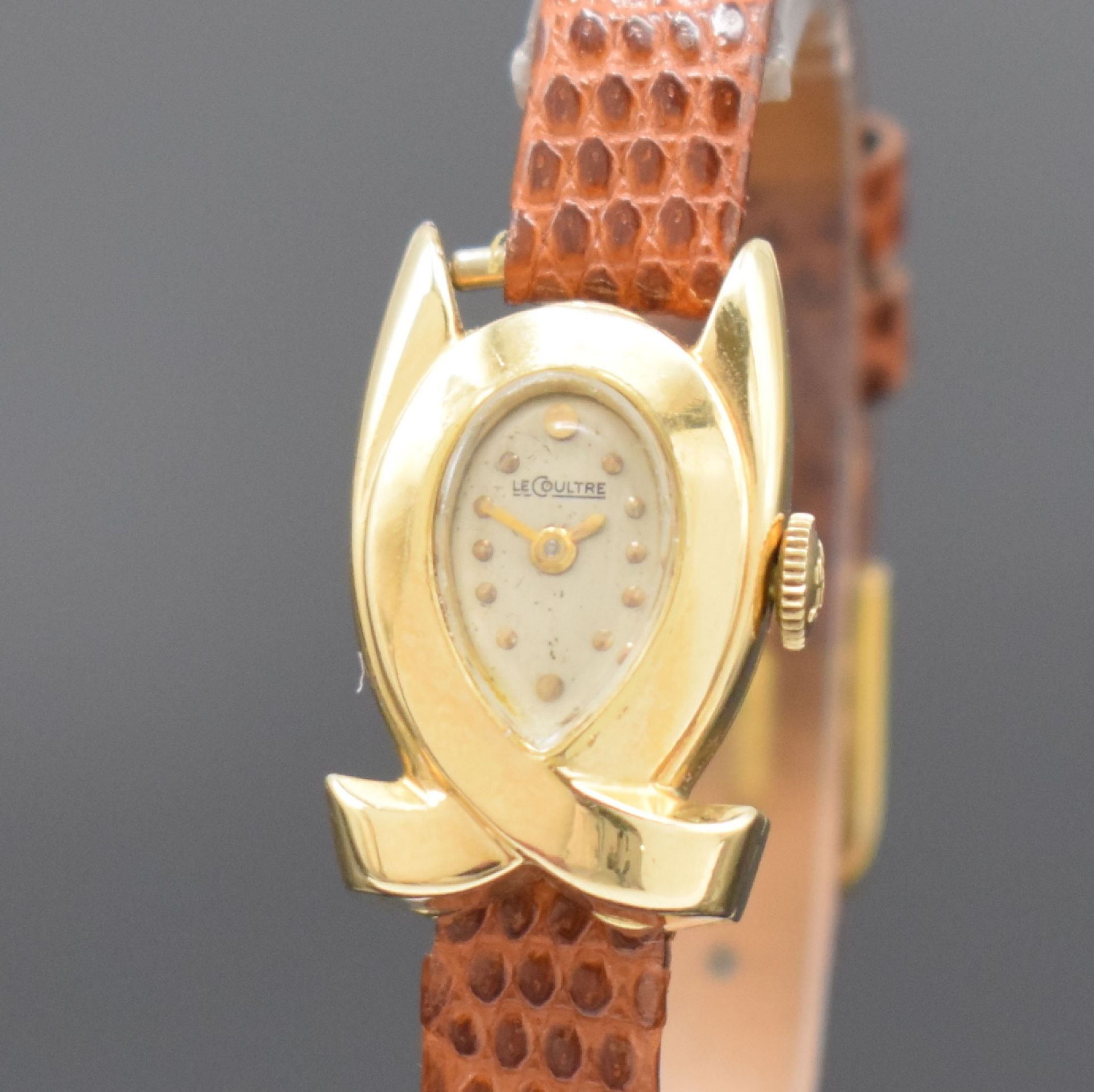 LeCoultre seltene Damenarmbanduhr in Form einer Schleife - Image 2 of 6