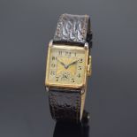 Frühe Armbanduhr in GG 585/000, Schweiz um 1920,