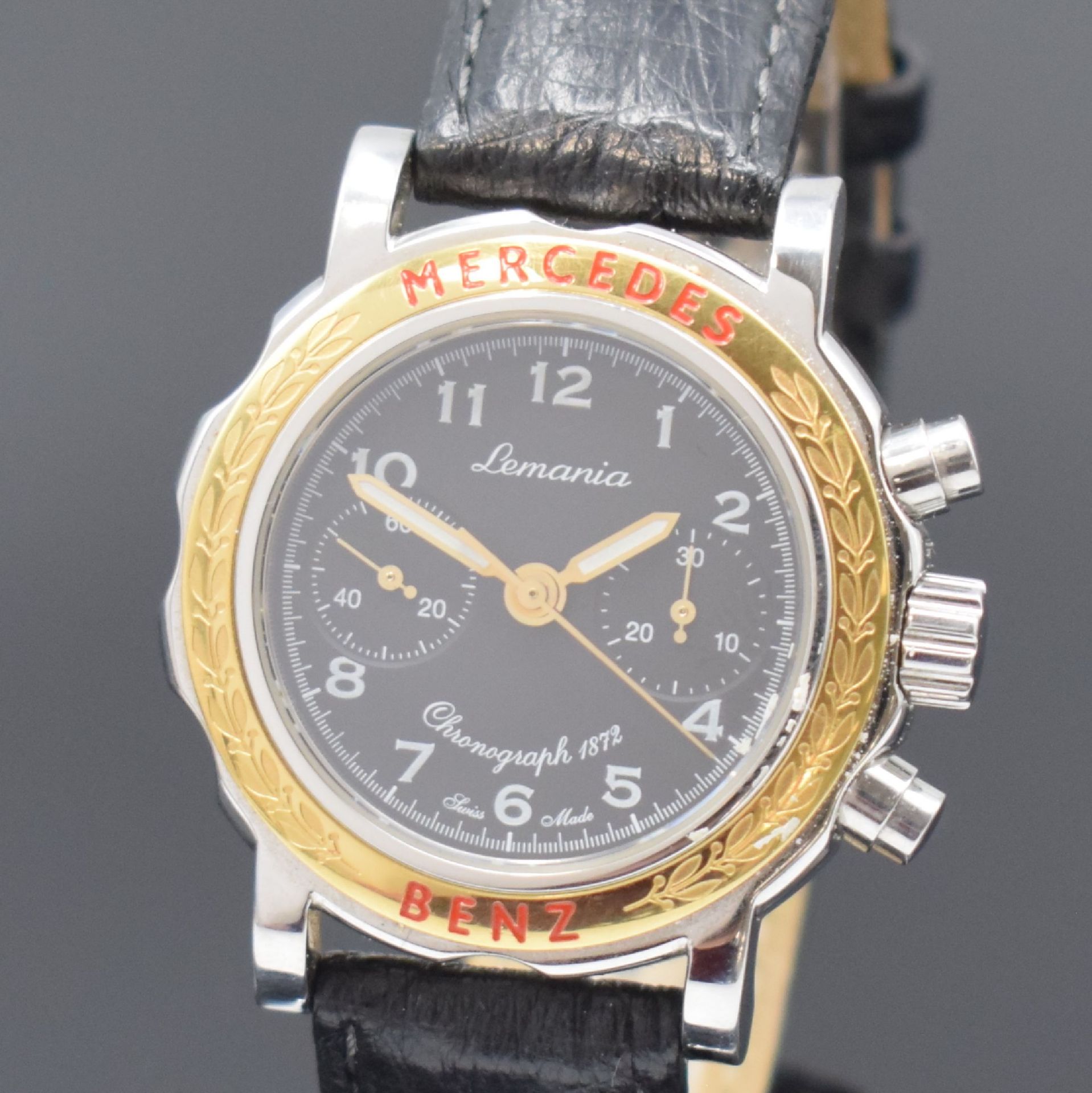 MERCEDES BENZ / LEMANIA 1872 Armbandchronograph in - Image 2 of 6