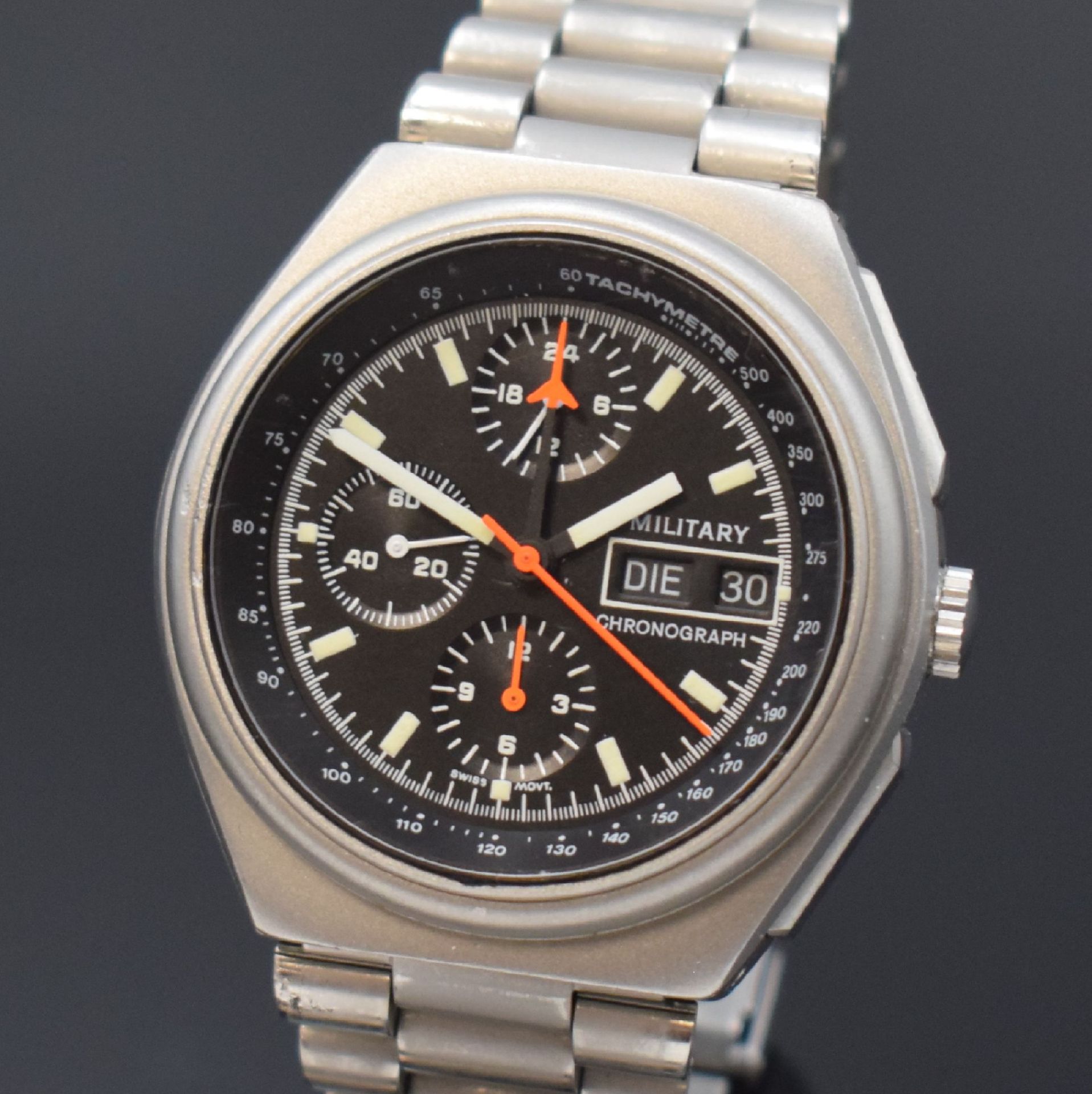 TUTIMA Military Armbandchronograph in Stahl/ Stahlband, - Image 2 of 5