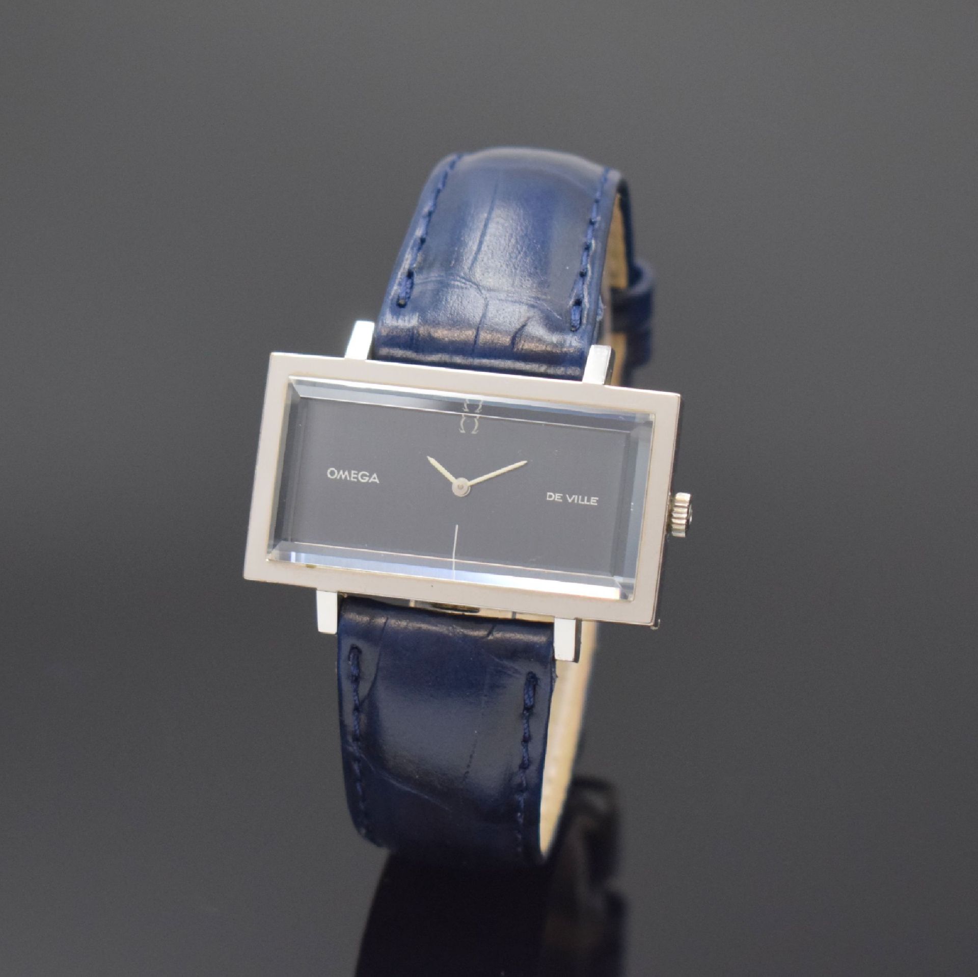 OMEGA De Ville rechteckige Armbanduhr, Schweiz um 1973,