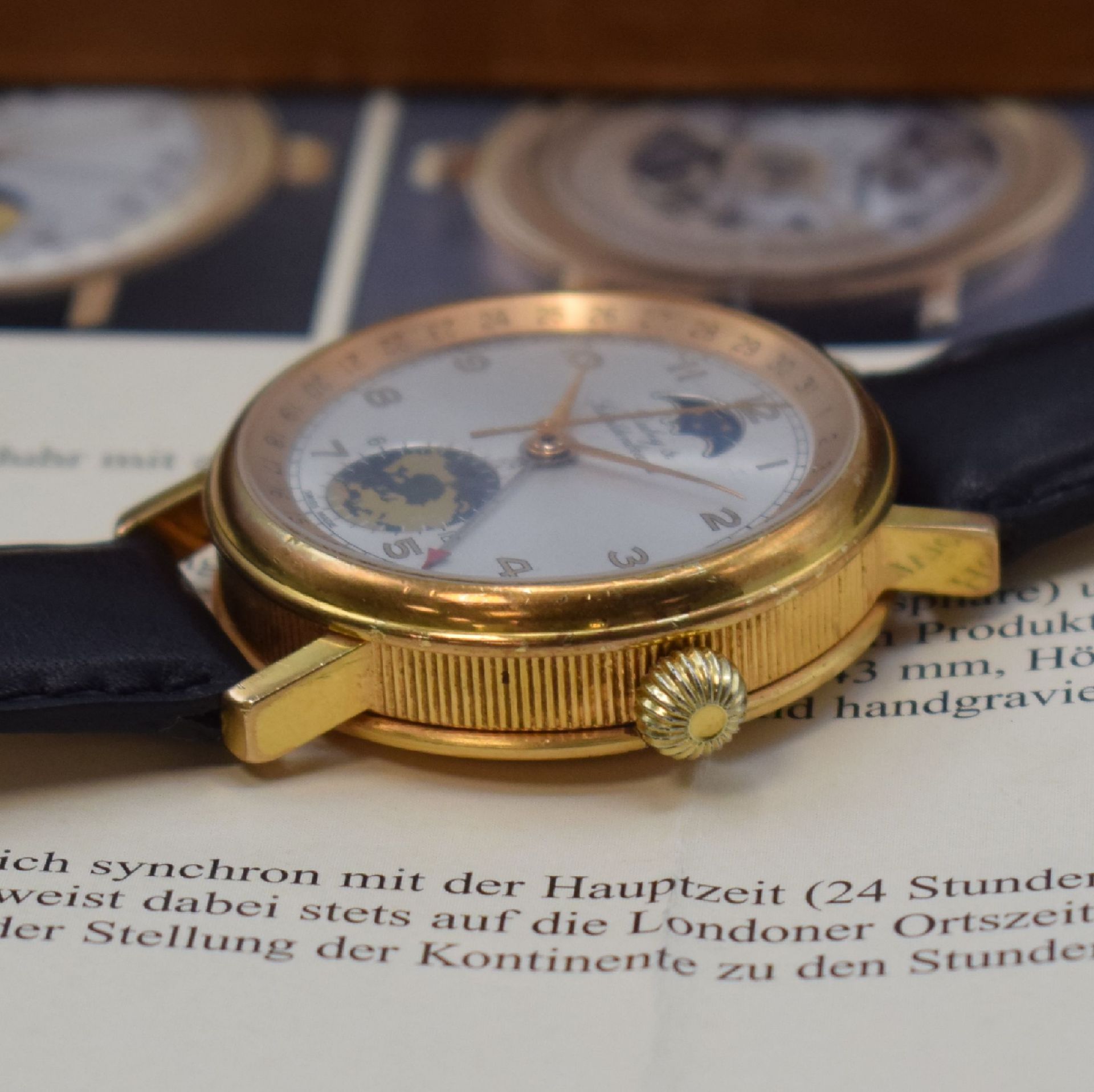 DUBEY & SCHALDENBRAND Herrenarmbanduhr Modell Weltzeit mit - Image 3 of 6