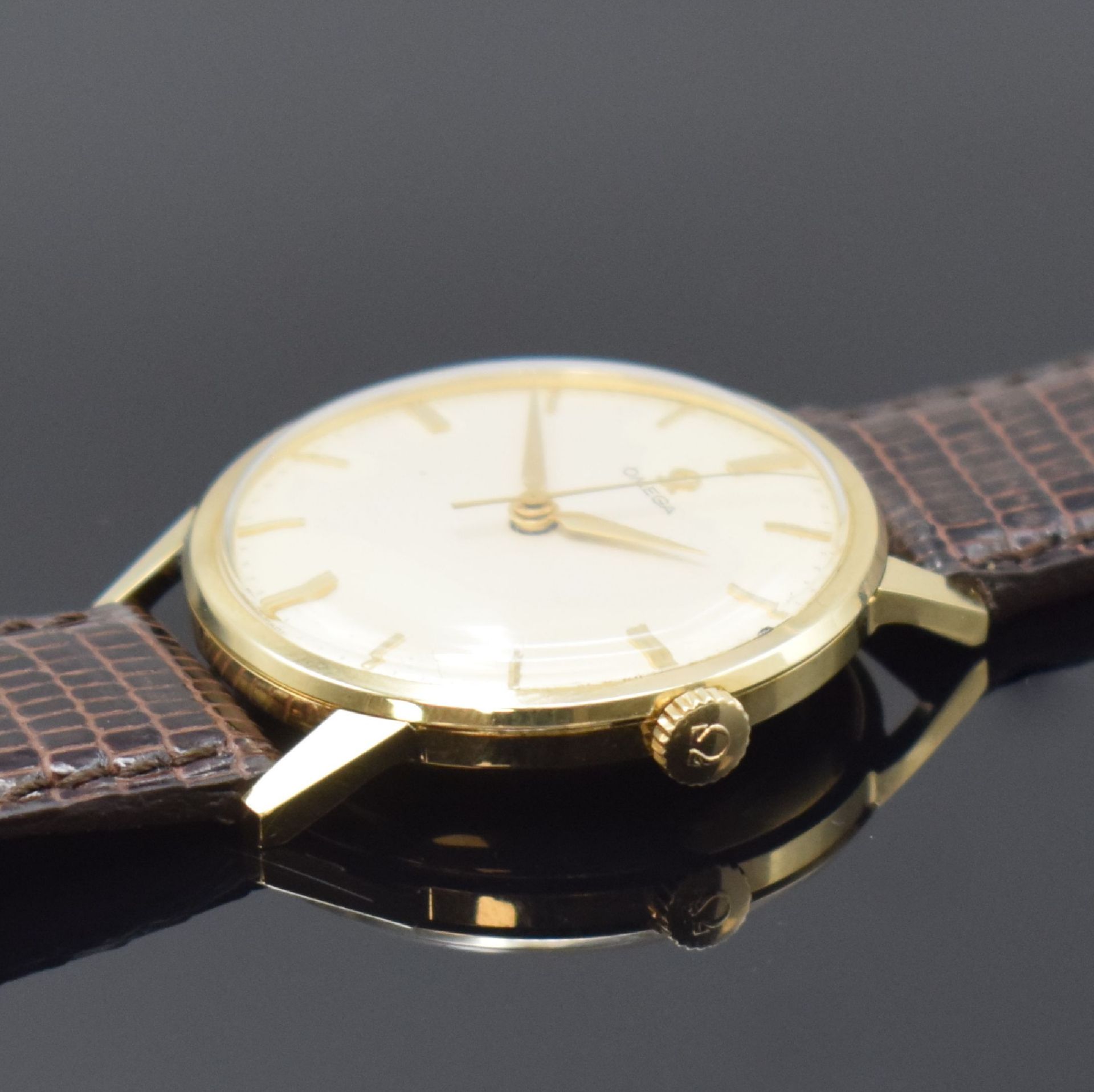 OMEGA klassische Herrenarmbanduhr in GG 585/000 Referenz - Image 3 of 4