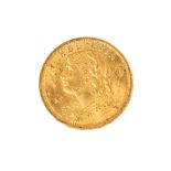 Goldmünze 20 Franken, Schweiz 1899, sogn. Vreneli,