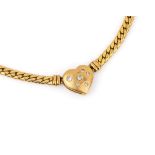 14 kt Gold Brillant-Collier, GG 585/000, Mittelteil