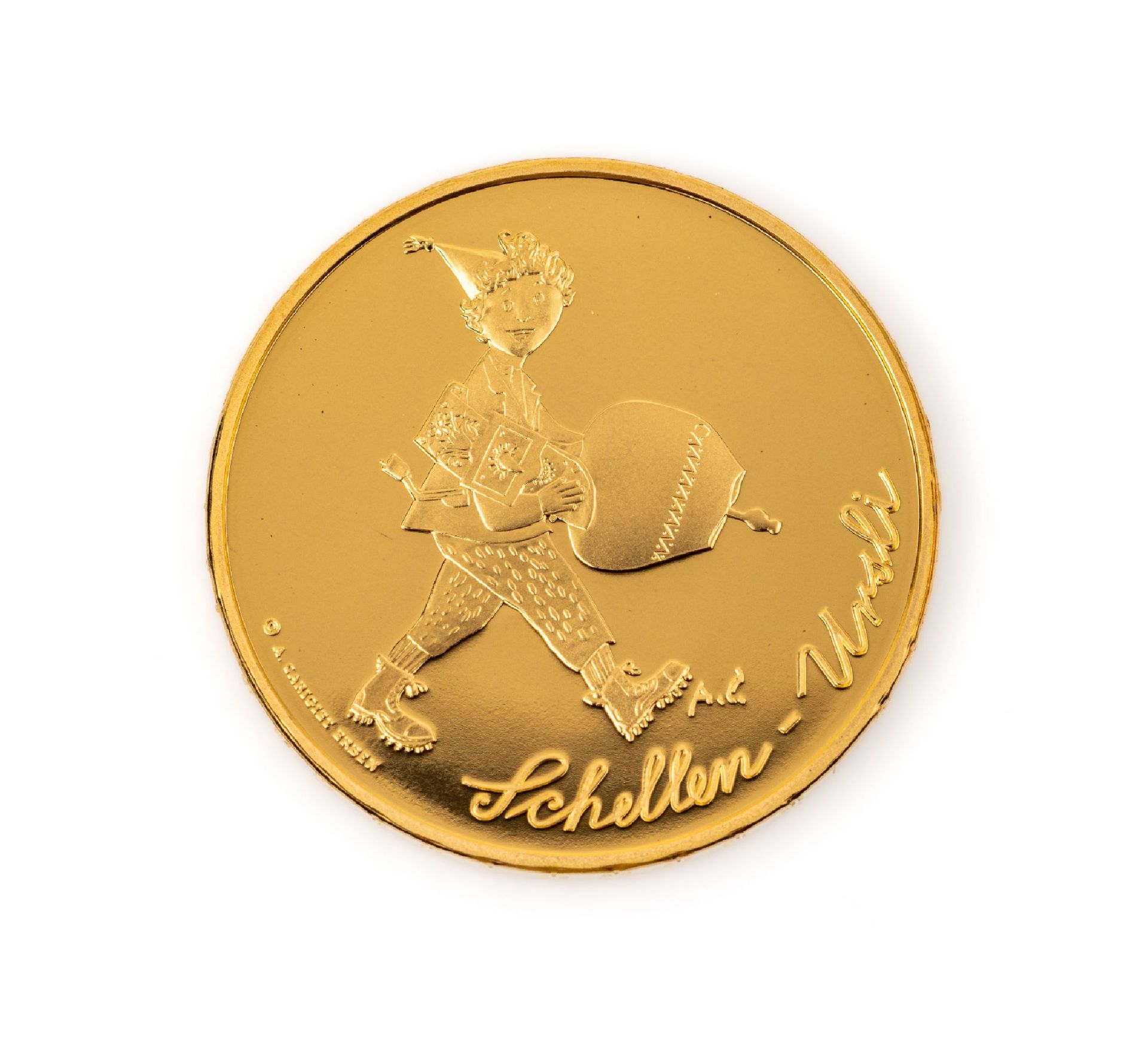 Goldmünze 50 Franken, Schweiz 2011, Schellen-Ursli, in
