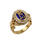 14 kt Gold 'KÖNIGIN LUISE' Brillant Ring, GG 585/000,