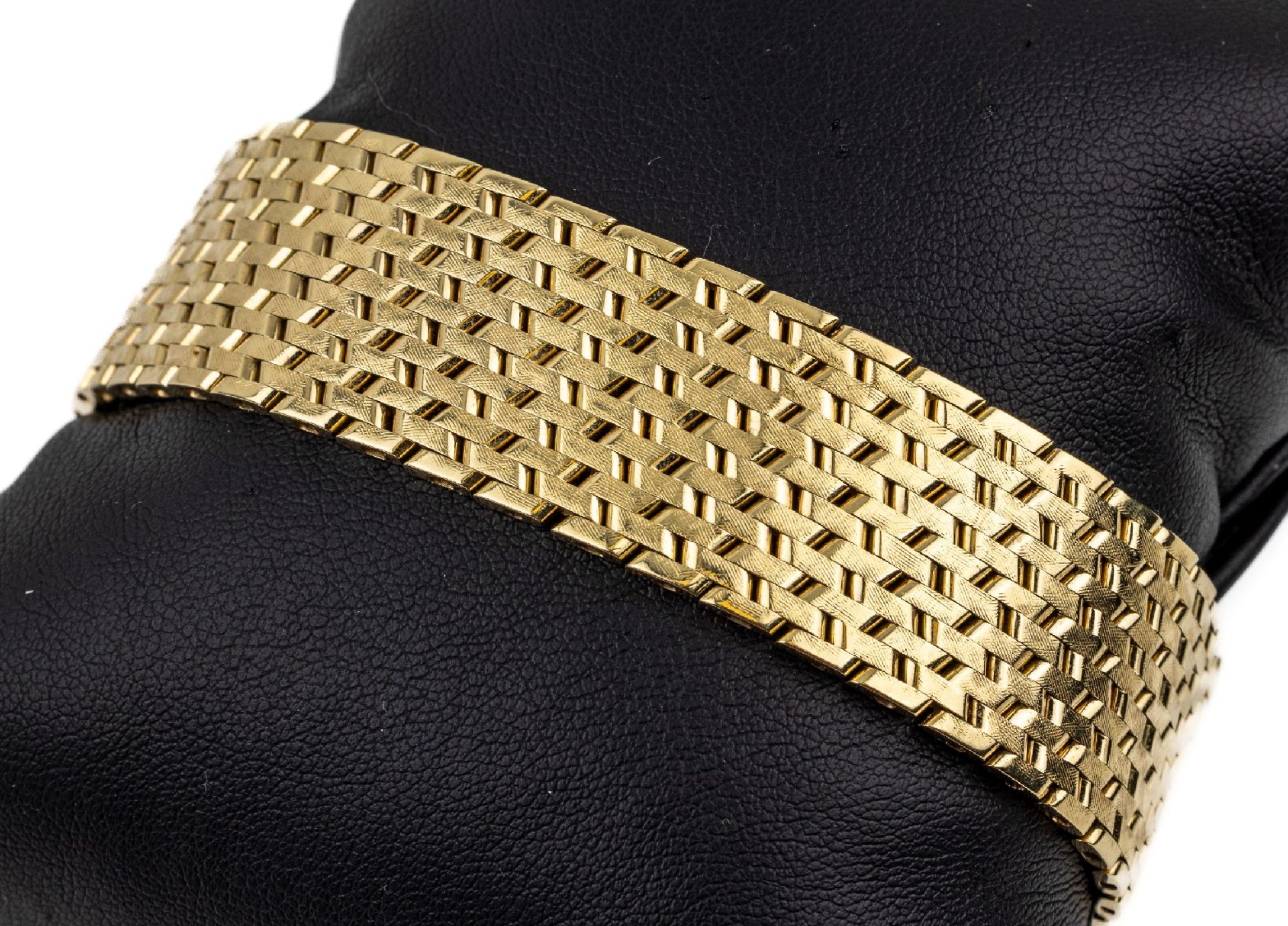 14 kt Gold Armband, GG 585/000, teilsat., teilpol., B. ca.