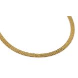 14 kt Gold Collier, ca. 33.2 g, GG 585/000,Milanaise, B.