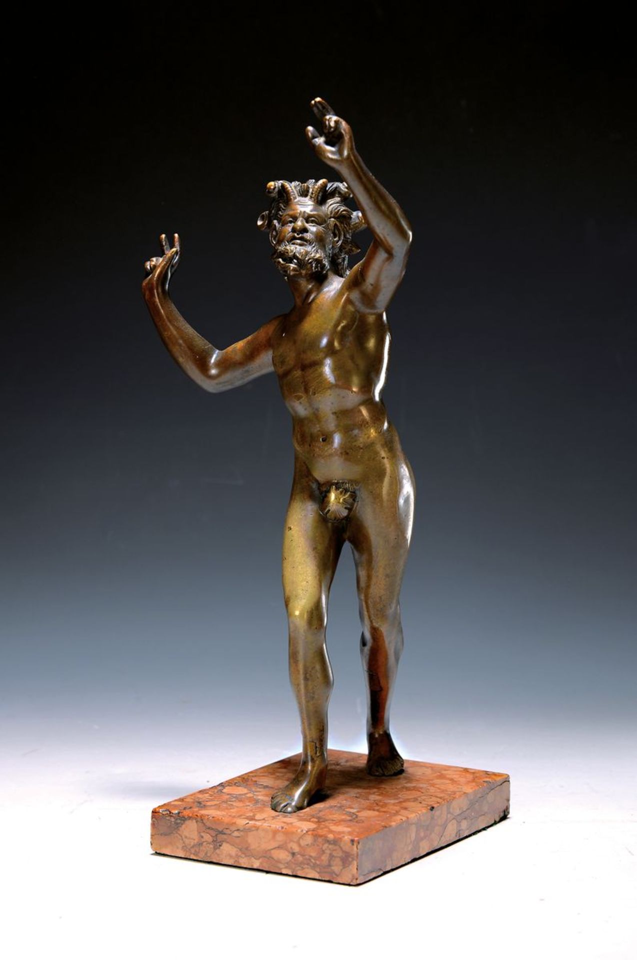 Bronzeplastik, Der tanzende Faun aus Pompeji, 20.Jh.,