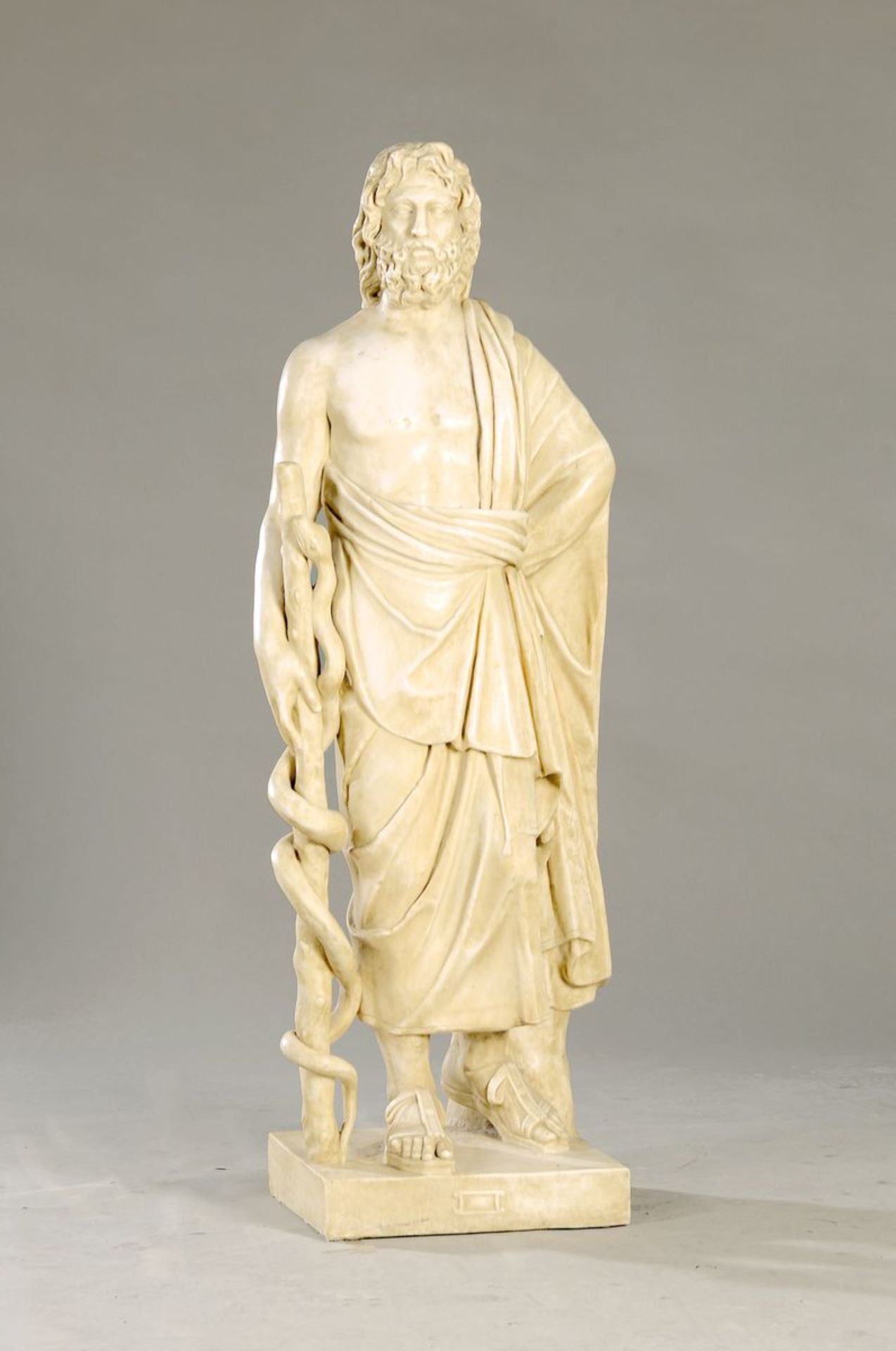 Große Skulptur des Asklepios (Äskulap), antiker Gott der