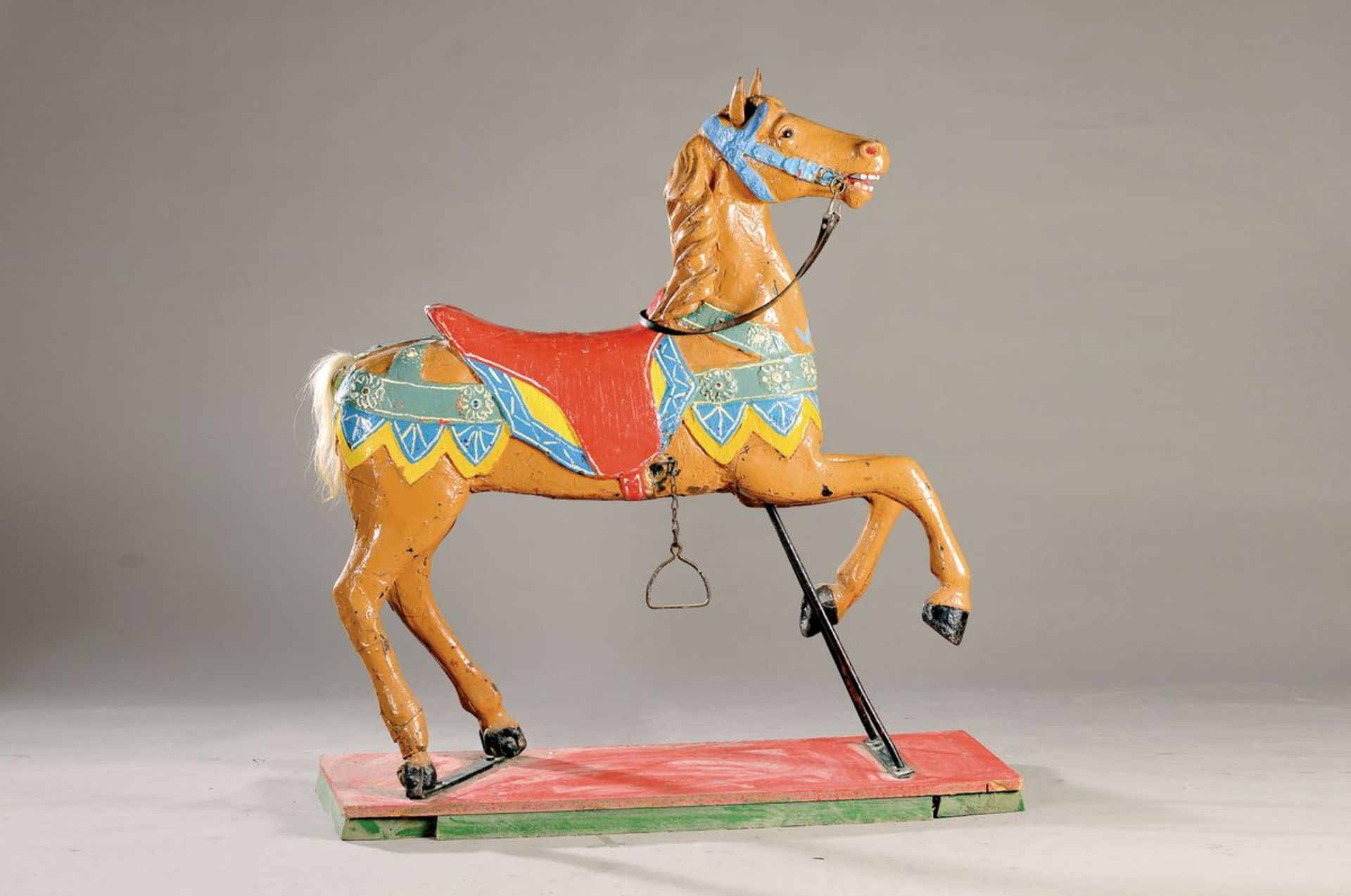 Antikes Karussell-Pferd, um 1880/1900, eines